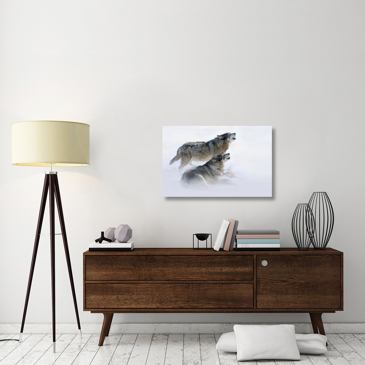Brothers Howling-Canvas Art-36&quotx23.4"