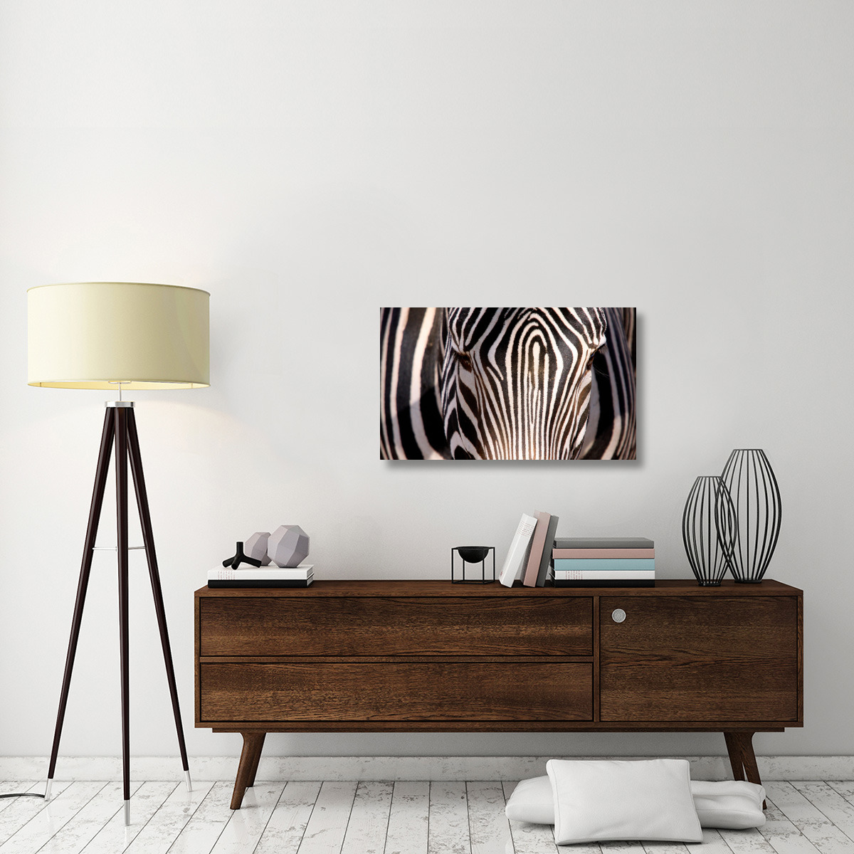 Zebra Head-Canvas Art-36&quotx21.6"