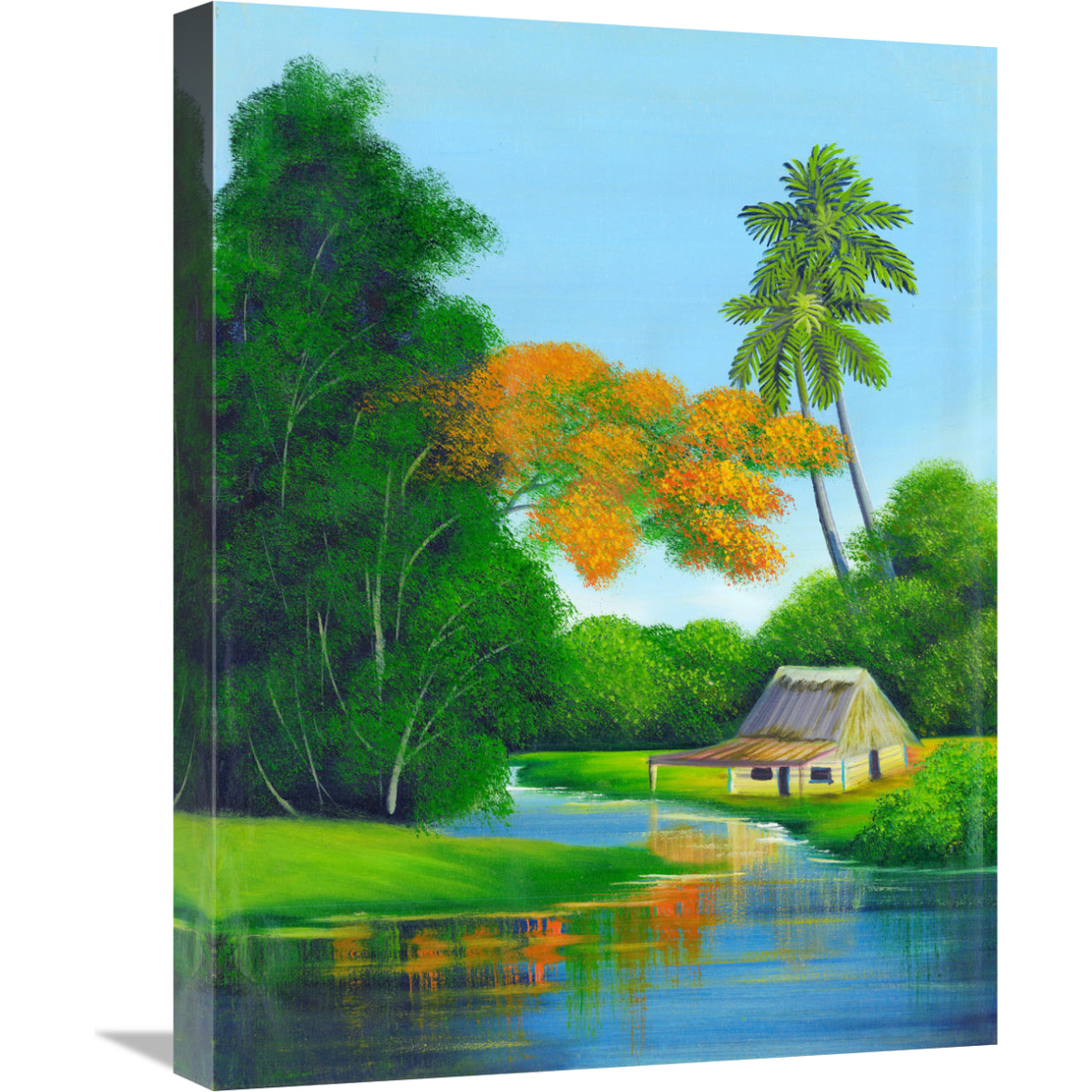 Duck Pond-Canvas Art-18&quotx24"