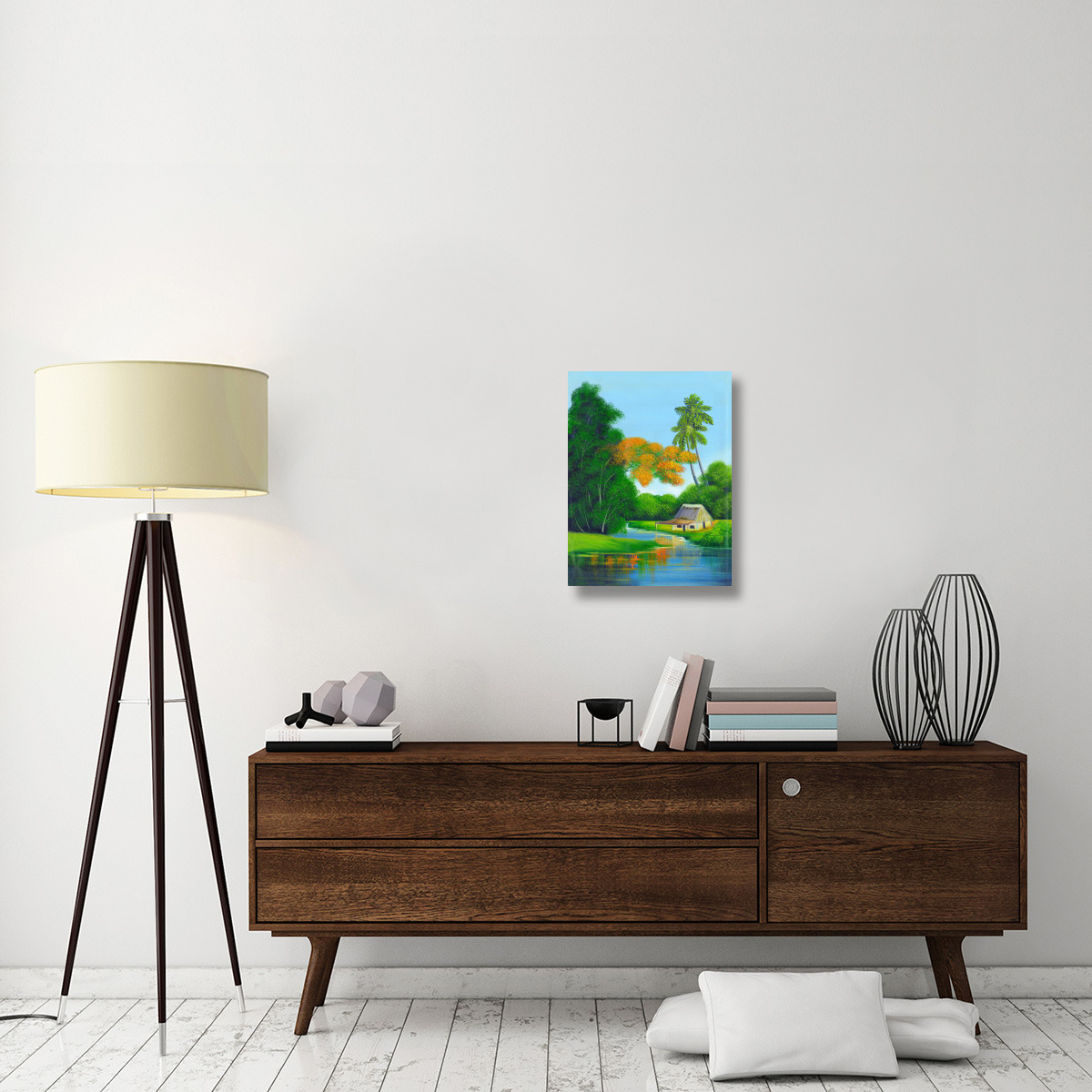 Duck Pond-Canvas Art-18&quotx24"