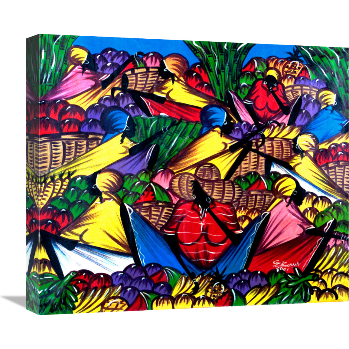 Market Place-Canvas Art-22&quotx19.14"