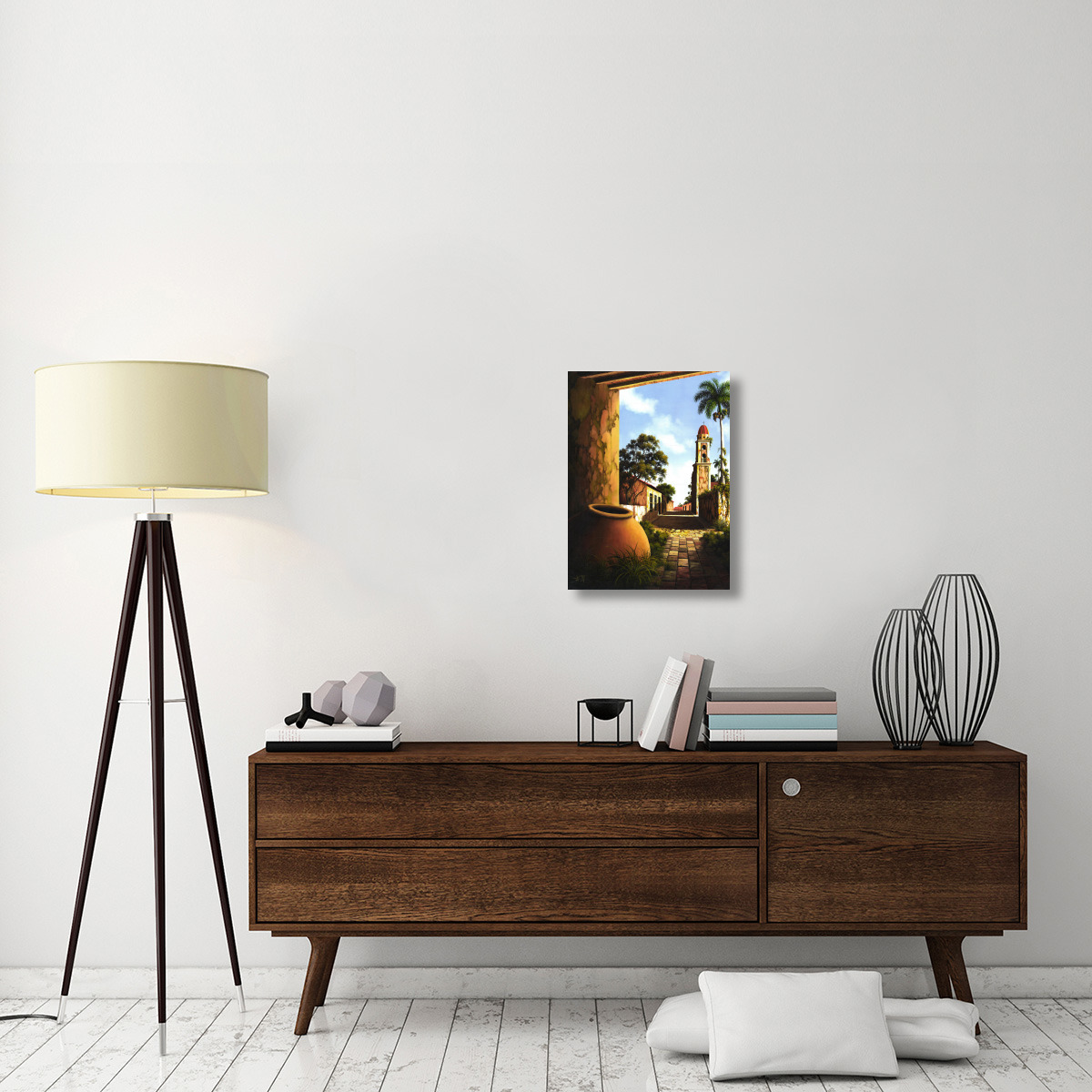 The Courtyard-Canvas Art-18&quotx24"