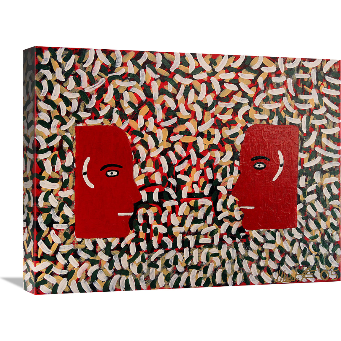 Red Heads-Canvas Art-24&quotx18"