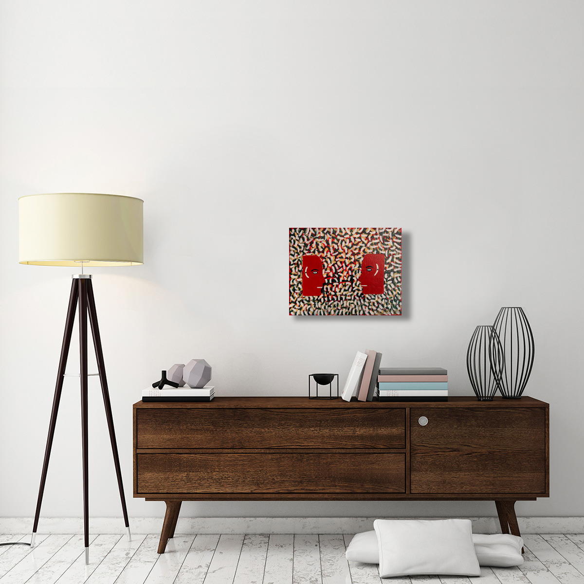Red Heads-Canvas Art-24&quotx18"