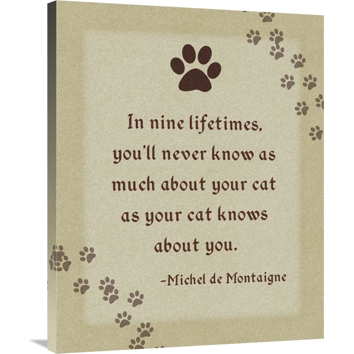 Michel de Montaigne Nine Lifetimes-Canvas Art-28&quotx35"