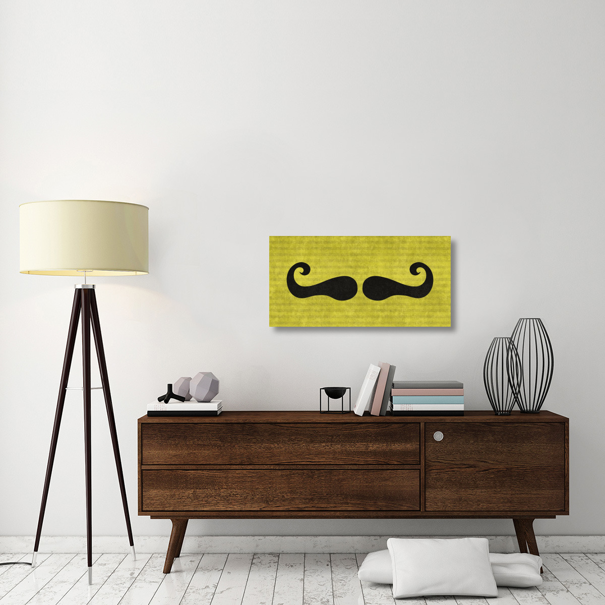 Mustache Mustachio-Canvas Art-36&quotx18"