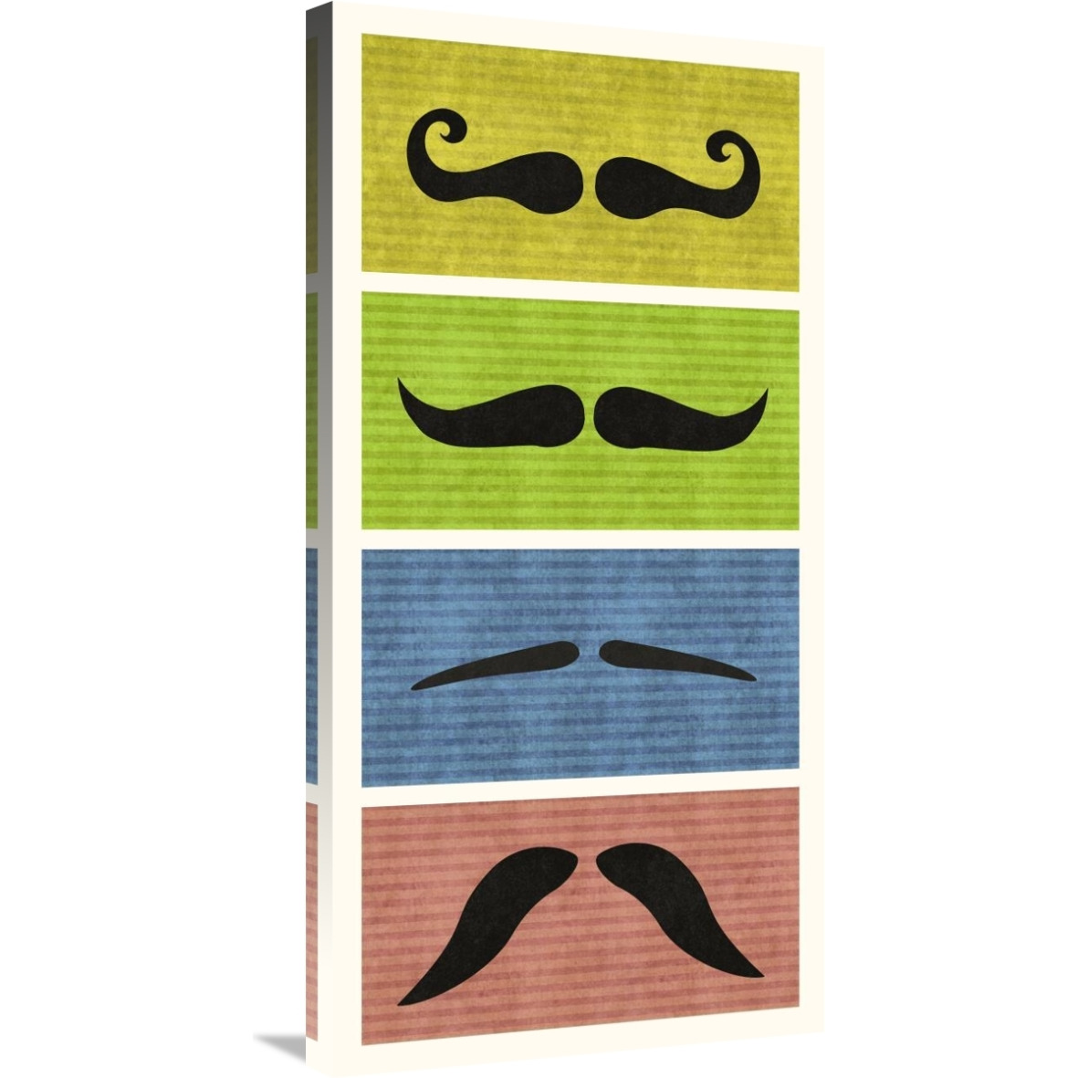 Mustache Stacked-Canvas Art-18&quotx36"
