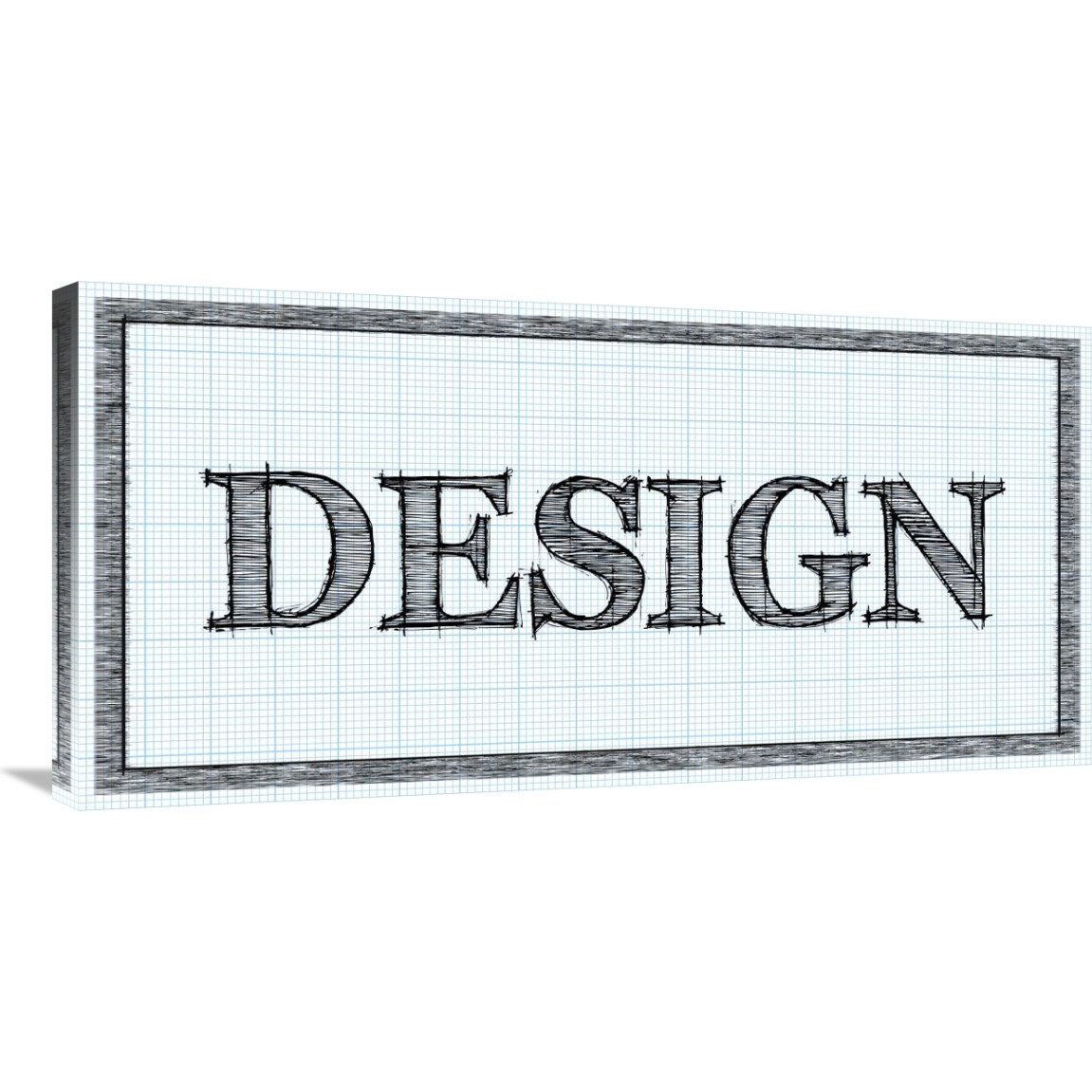 Sketched Words - Design-Canvas Art-36&quotx18"