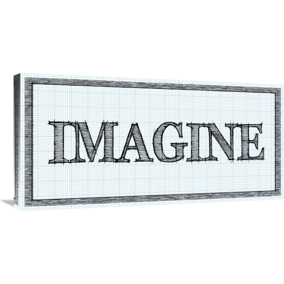 Sketched Words - Imagine-Canvas Art-36&quotx18"