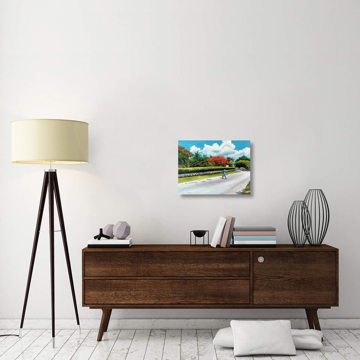 Poincianna Drive-Canvas Art-24&quotx18"