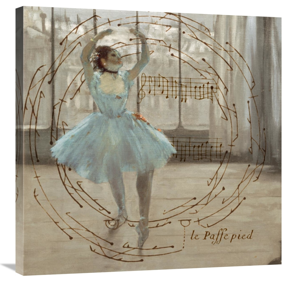 Degas Dancers Collage 3-Canvas Art-30&quotx30"