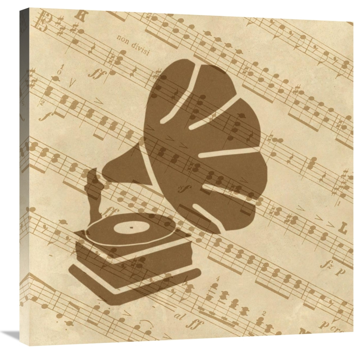 Music - Phonograph-Canvas Art-30&quotx30"