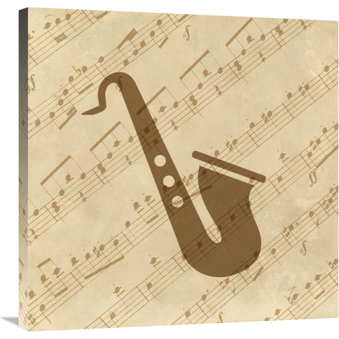 Music - Saxophone-Canvas Art-30&quotx30"