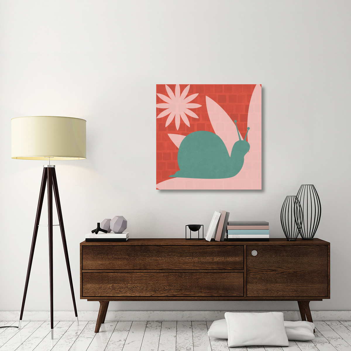 Bright Bugs Snail-Canvas Art-36&quotx36"