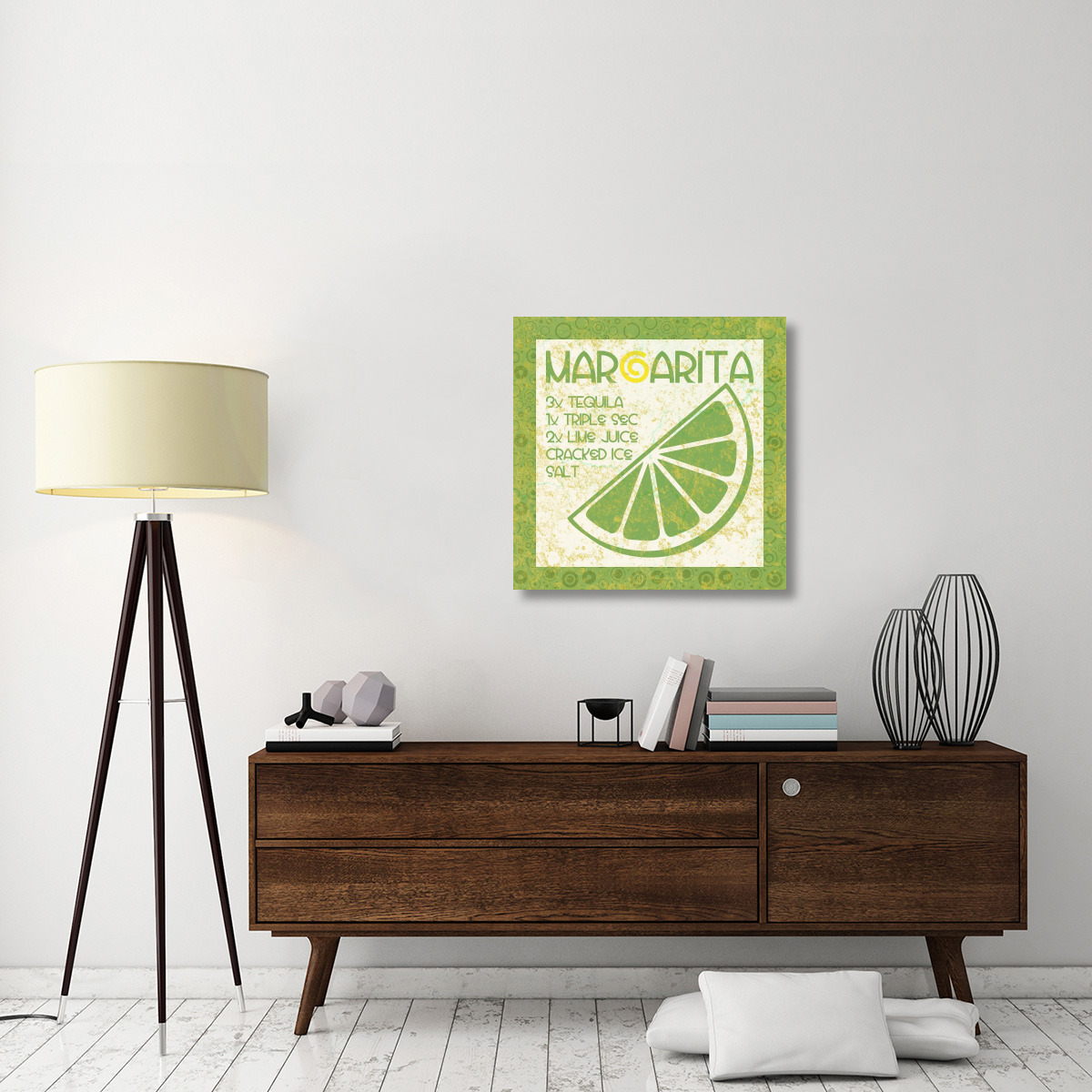 Cocktail Recipes - Margarita-Canvas Art-30&quotx30"