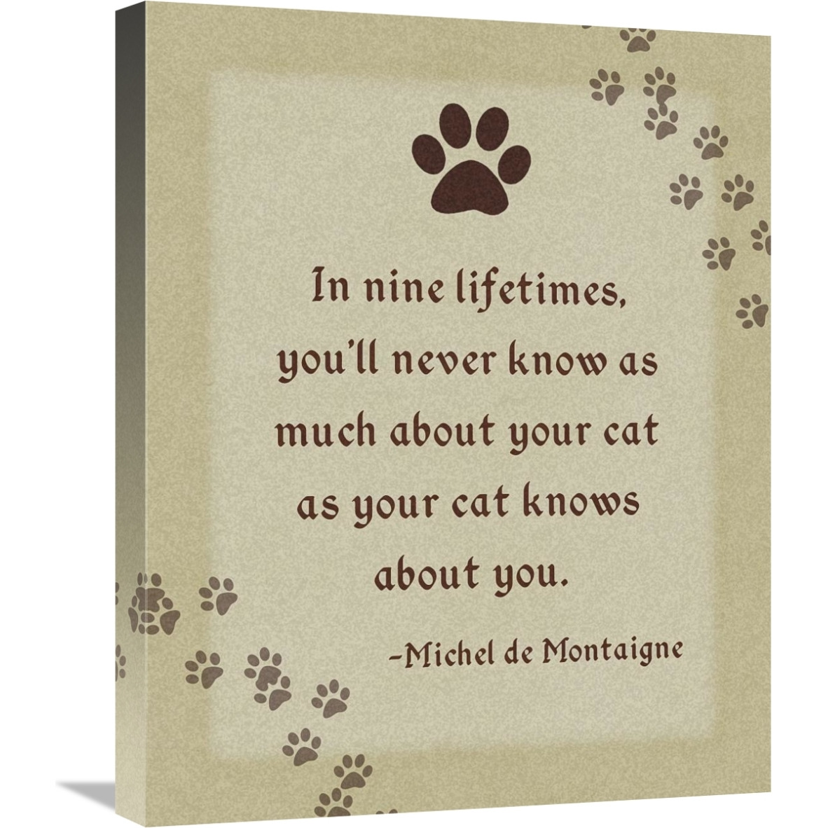 Michel de Montaigne Nine Lifetimes-Canvas Art-20&quotx24"