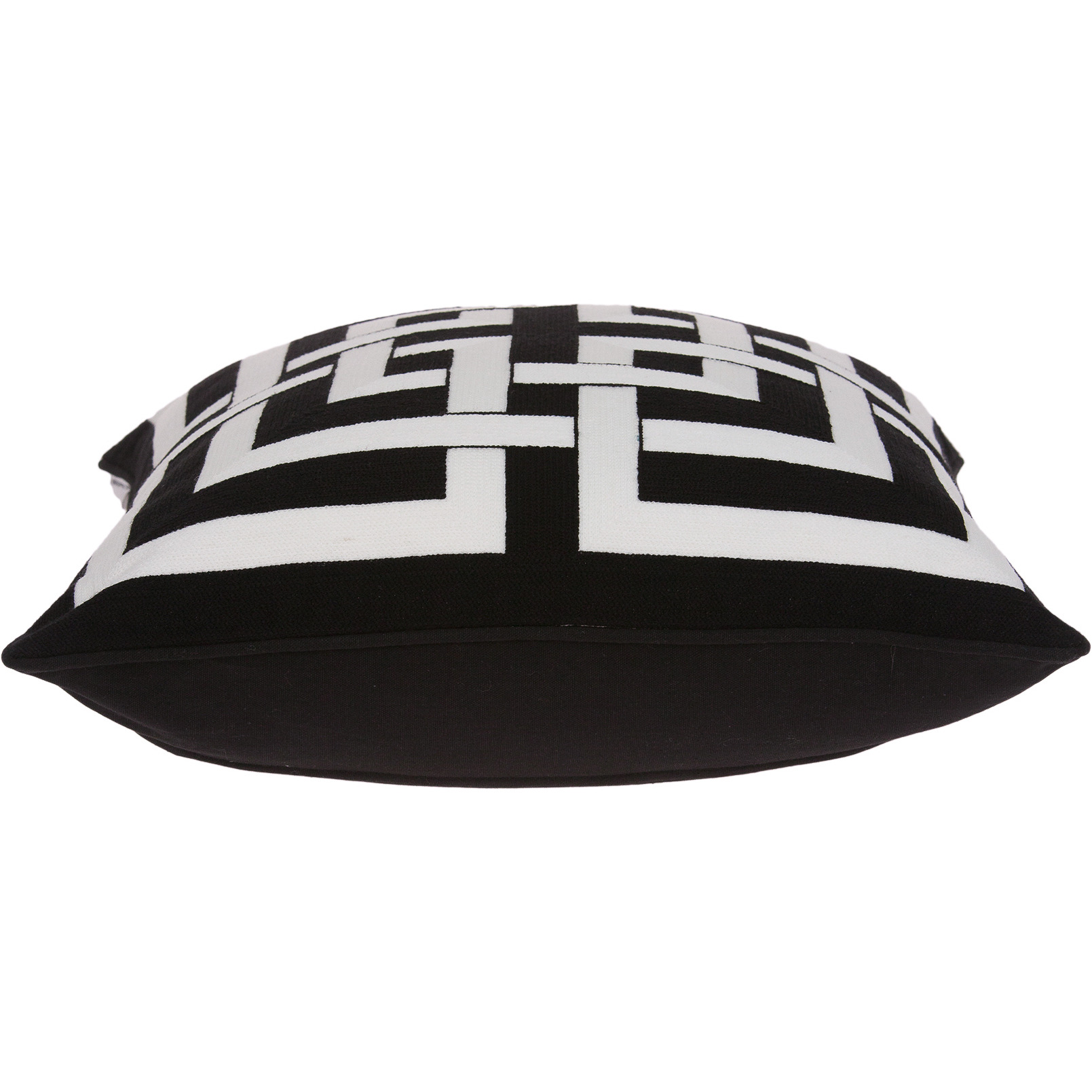 Parkland Collection Abali Transitional Black and White Pillow Cover With Poly Insert