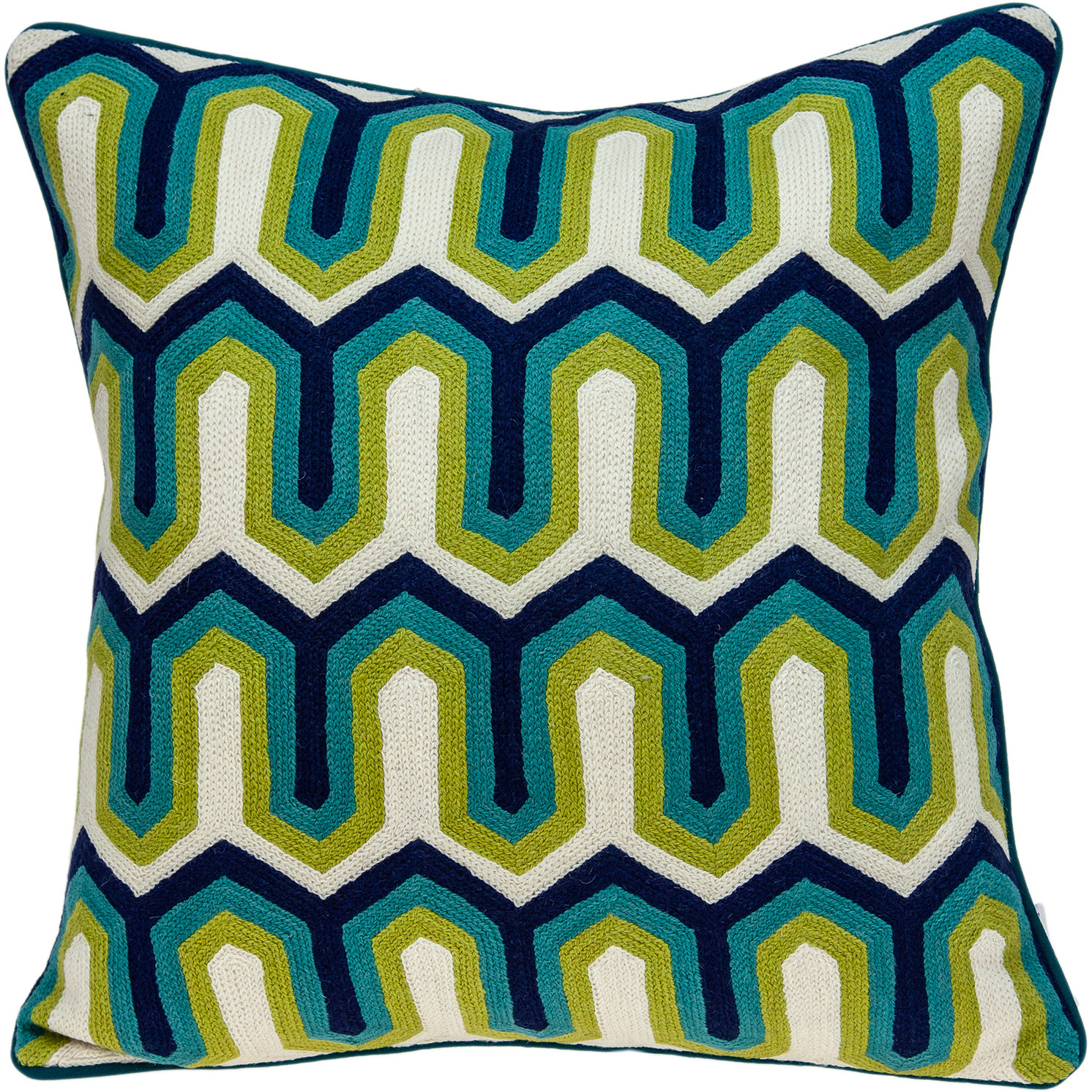 Parkland Collection Handmade Monte Transitional Multicolored Pillow Cover With Poly Insert