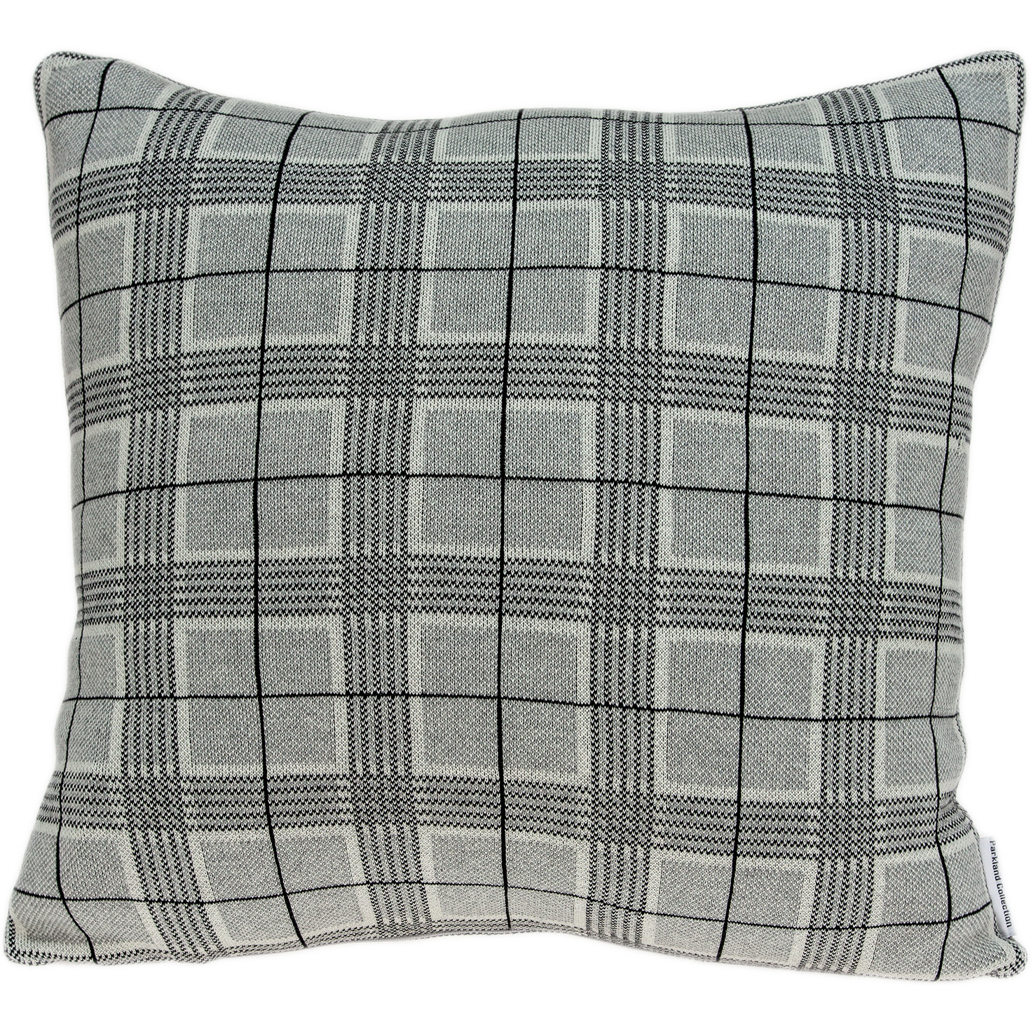 Parkland Collection Qincy Transitional Grey Pillow Cover With Poly Insert