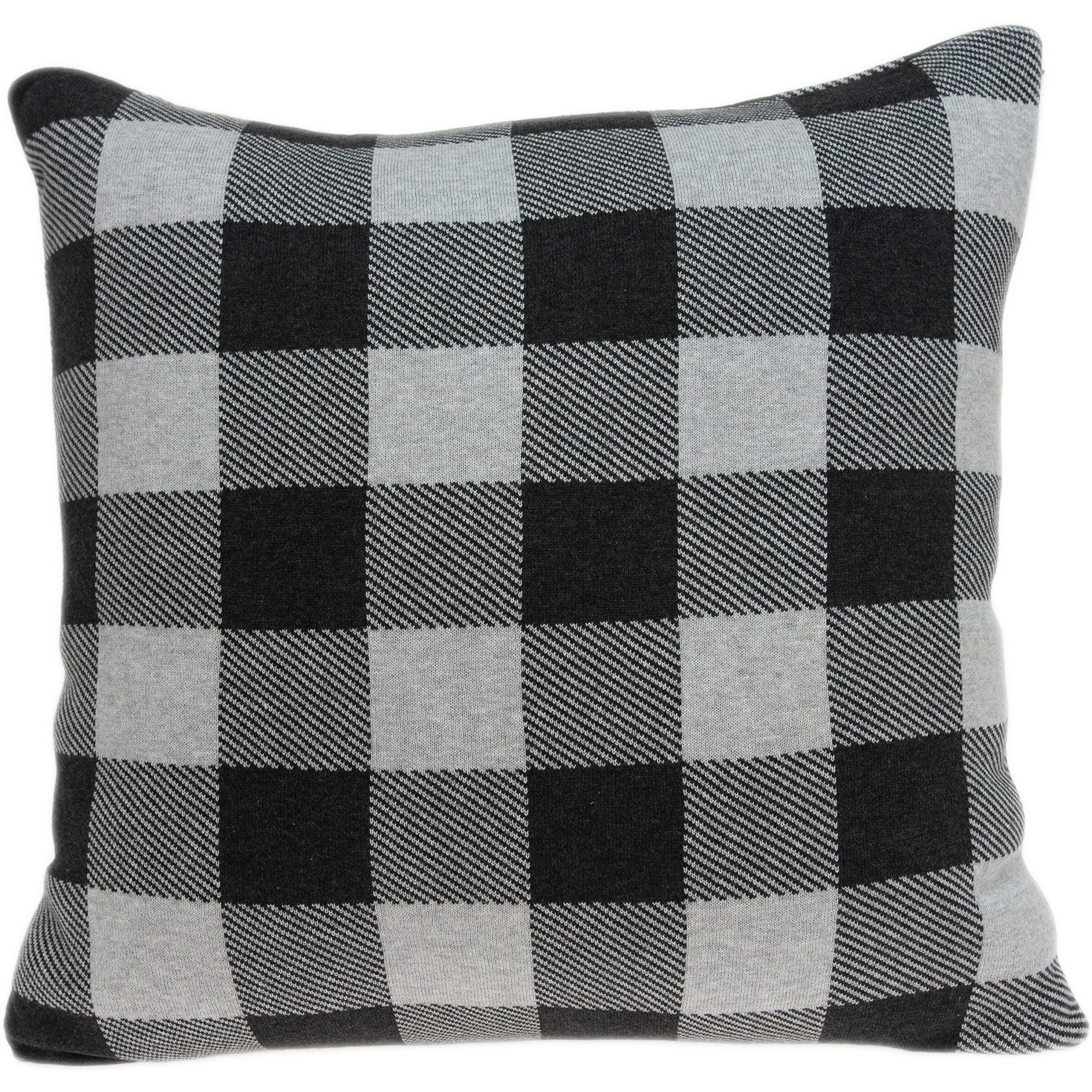 Parkland Collection Lucas Transitional Grey Pillow Cover With Poly Insert