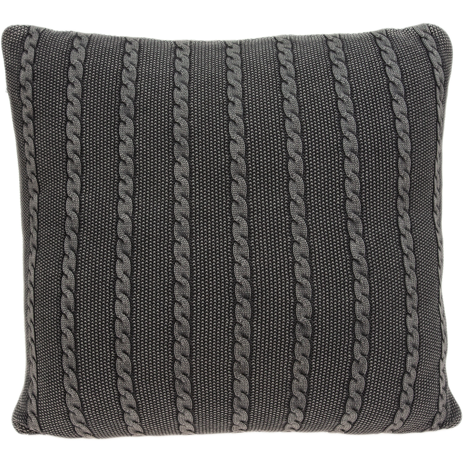 Parkland Collection Chico Transitional Charcoal Pillow Cover With Poly Insert