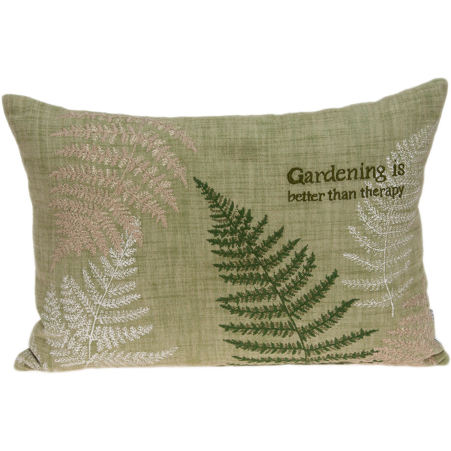 Parkland Collection Eureka Tropical Green Pillow Cover With Poly Insert