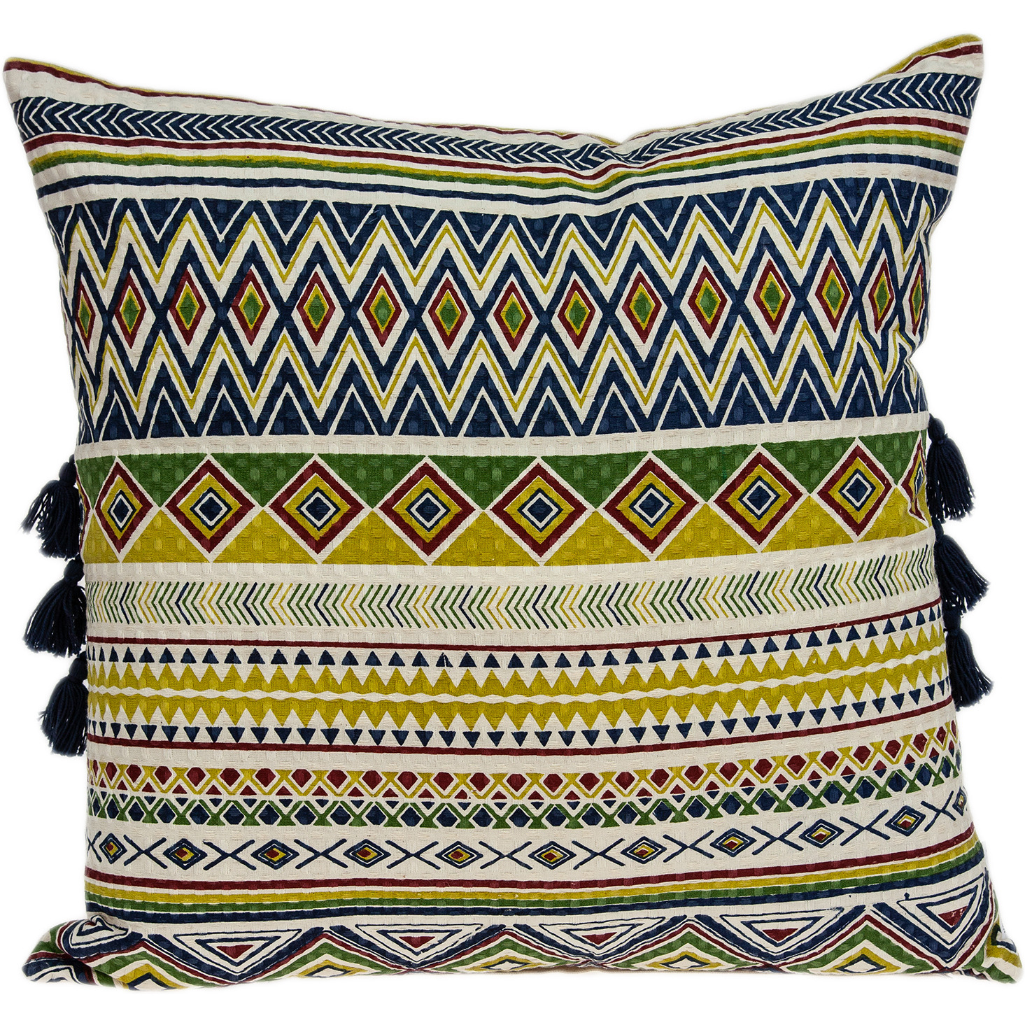 Parkland Collection Irisa Bohemian Multicolor Pillow Cover With Poly Insert