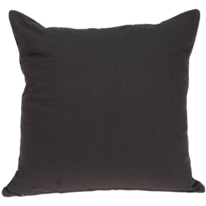 Parkland Collection Lolu Transitional Grey Pillow Cover With Poly Insert