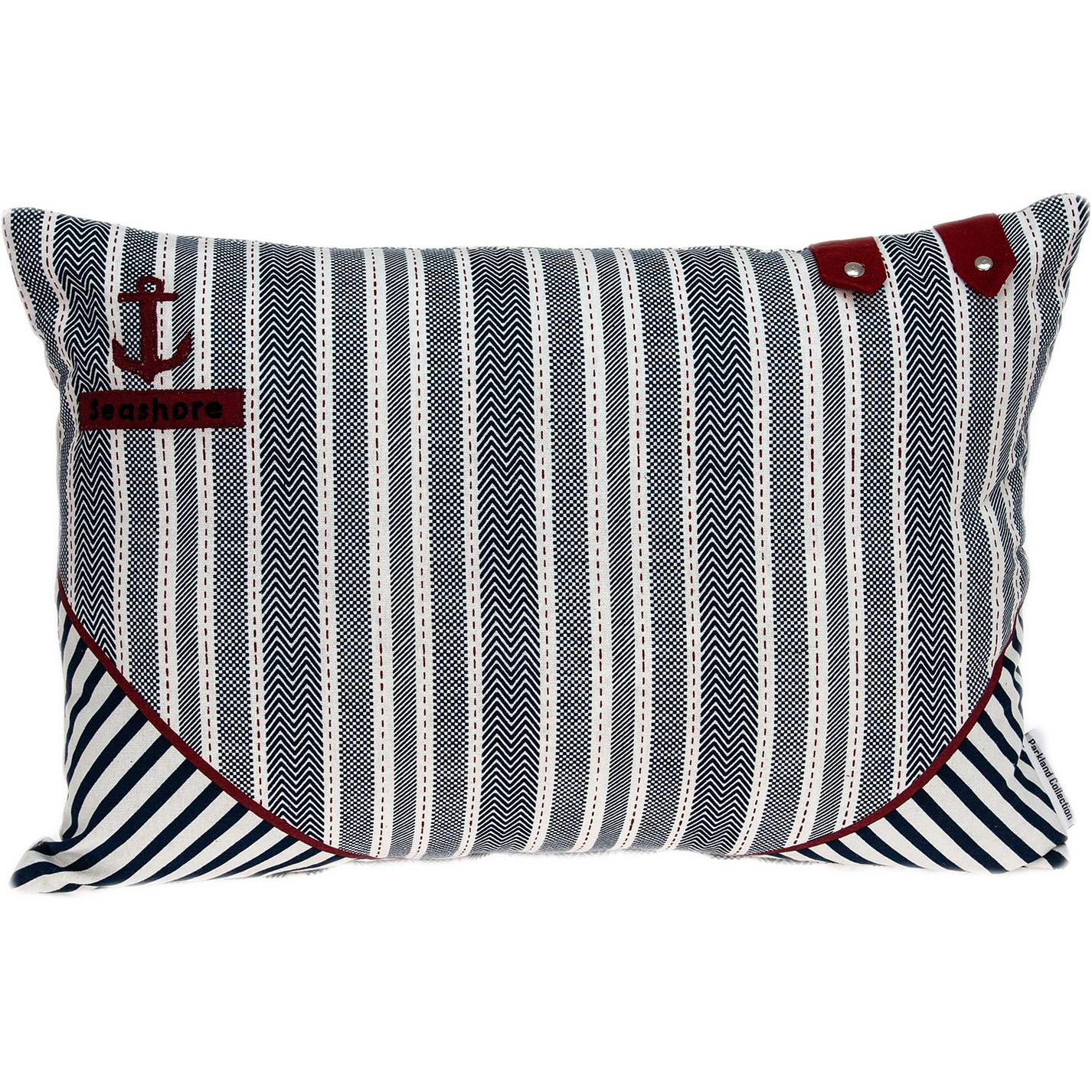 Parkland Collection Oceana Nautical Blue Pillow Cover With Poly Insert