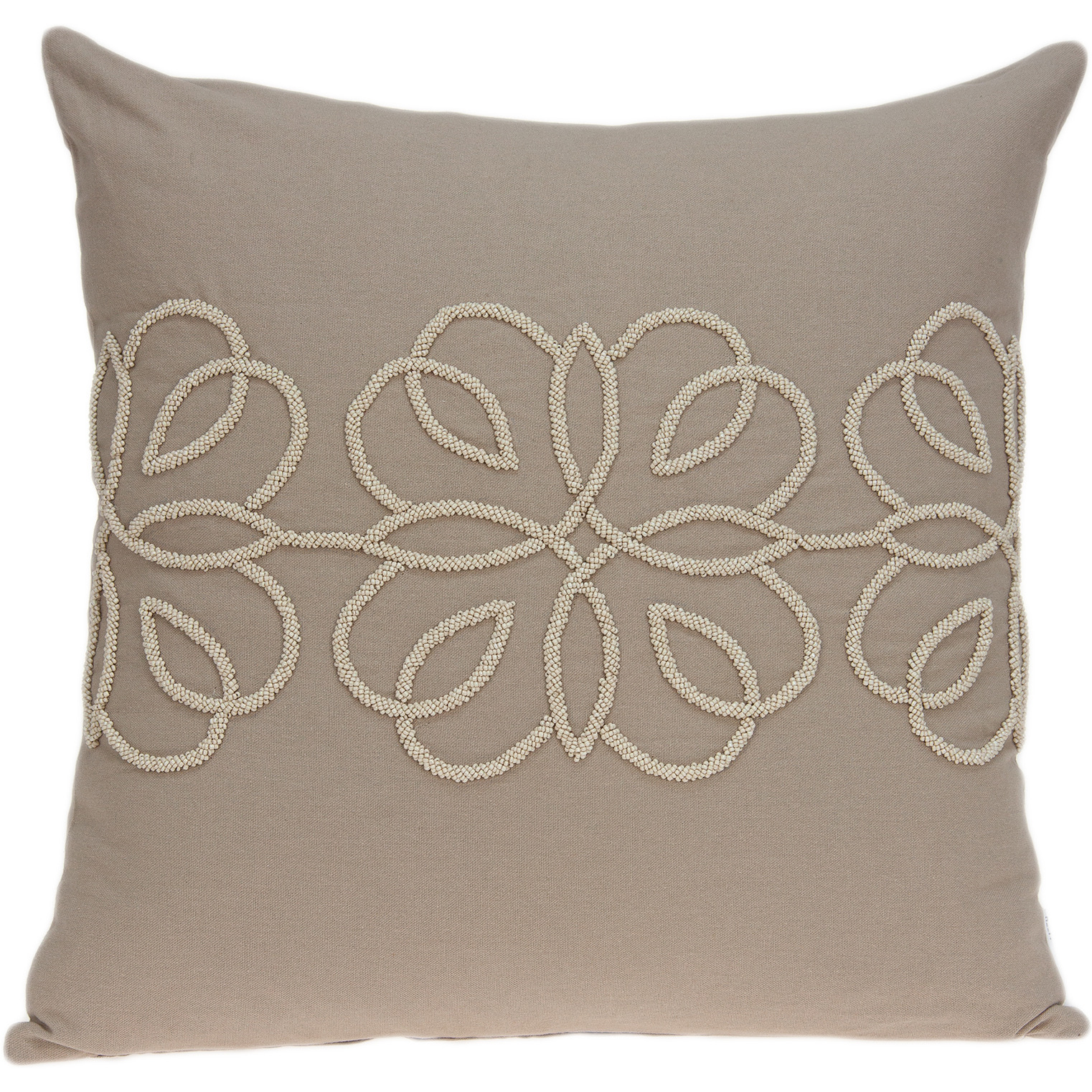 Parkland Collection Sutra Transitional Tan Pillow Cover With Poly Insert