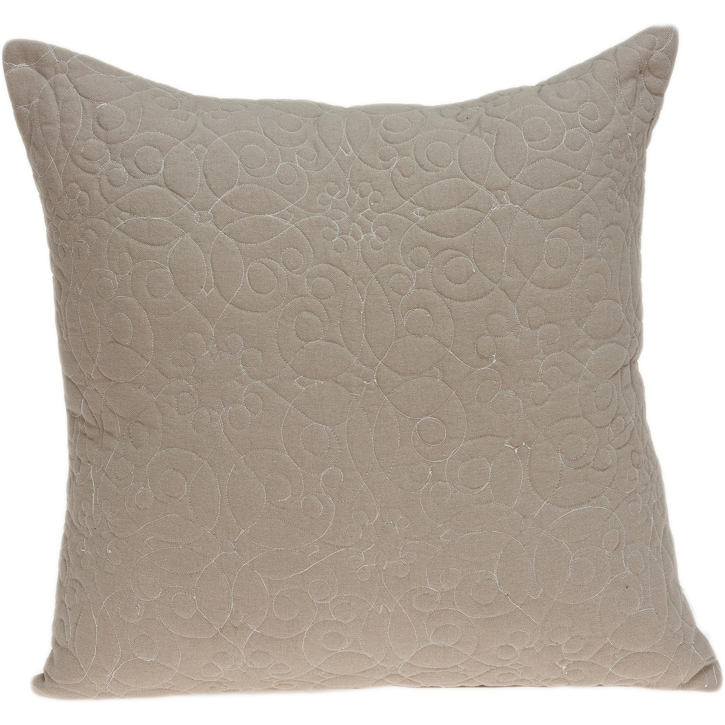 Parkland Collection Yogi Transitional Tan Pillow Cover With Poly Insert