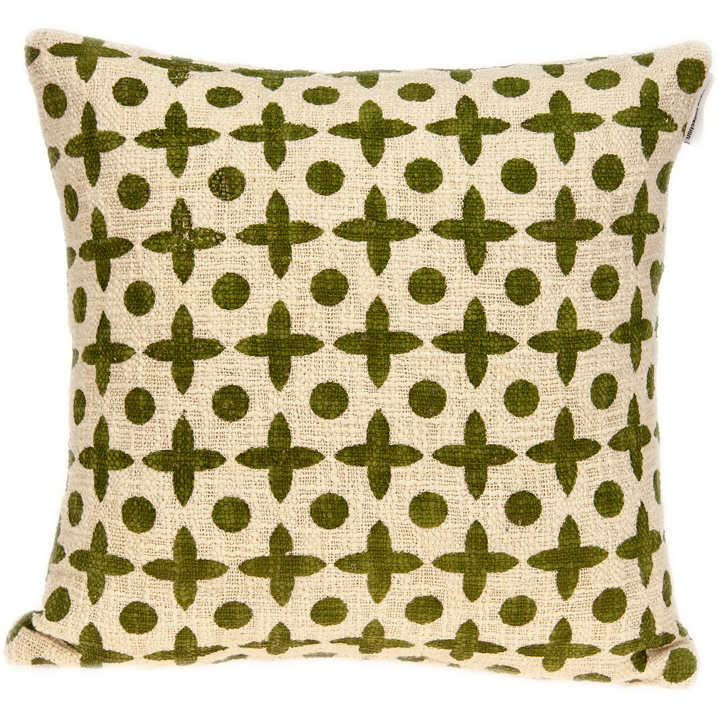 Parkland Collection Sitara Transitional Beige Printed Pillow Cover With Poly Insert