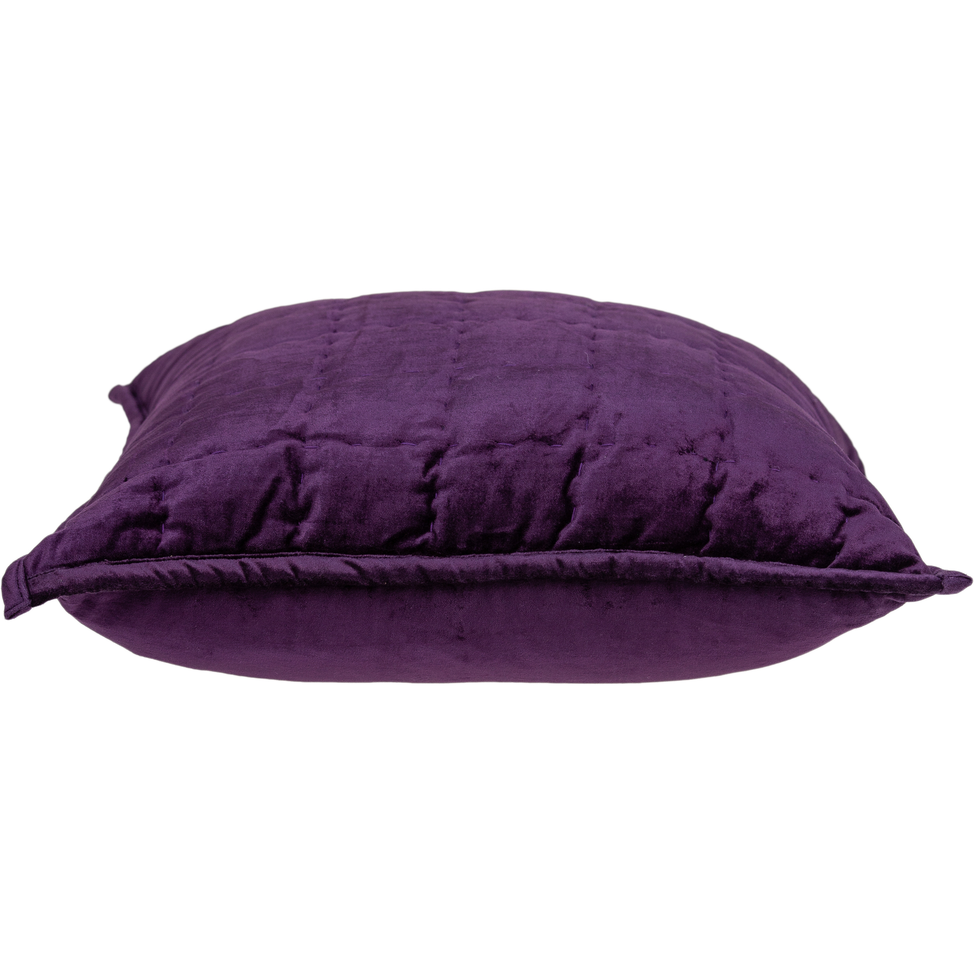 Parkland Collection Agio Transitional Purple Solid Quilted Pillow Cover With Poly Insert