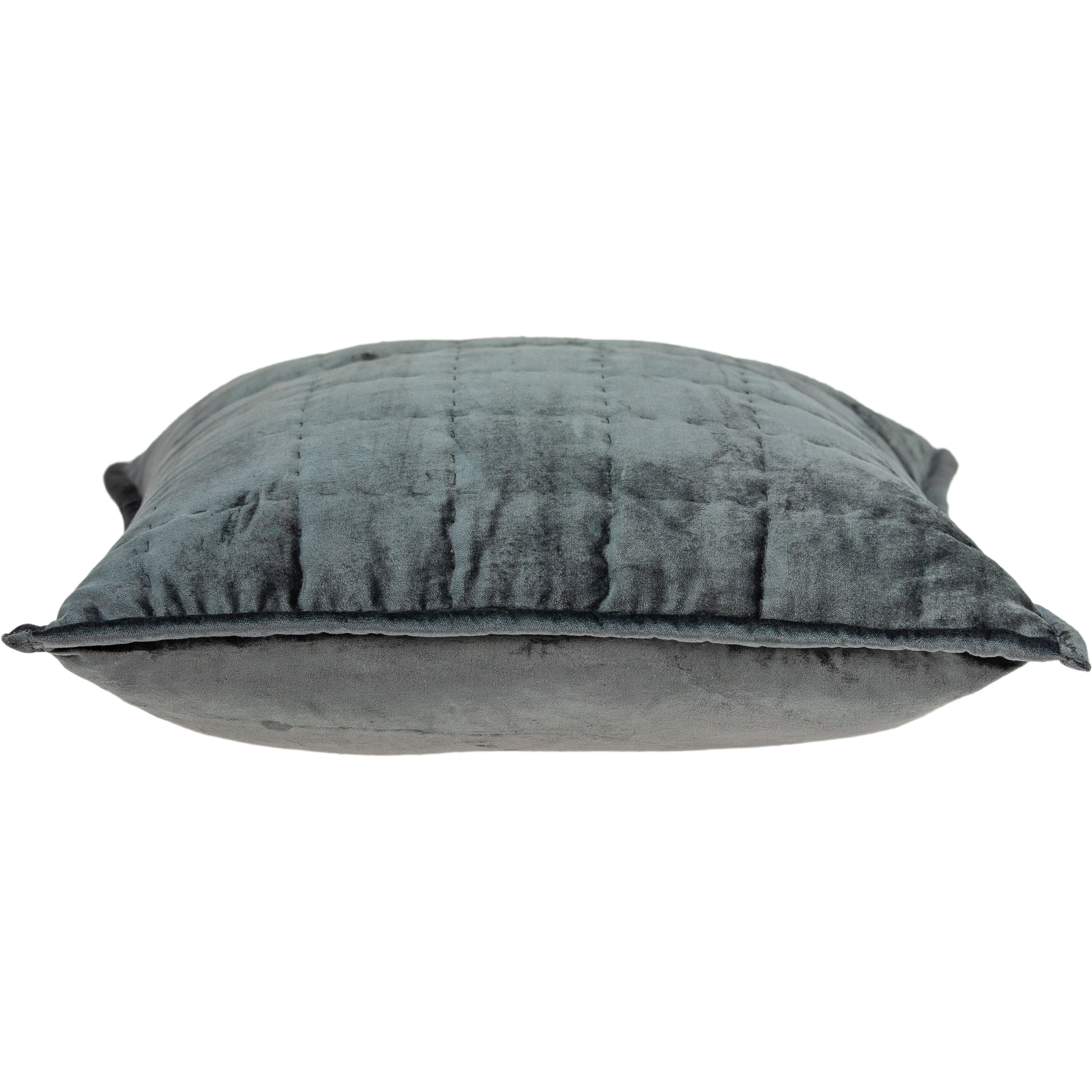 Parkland Collection Anajar Transitional Charcoal Solid Quilted Pillow Cover With Poly Insert