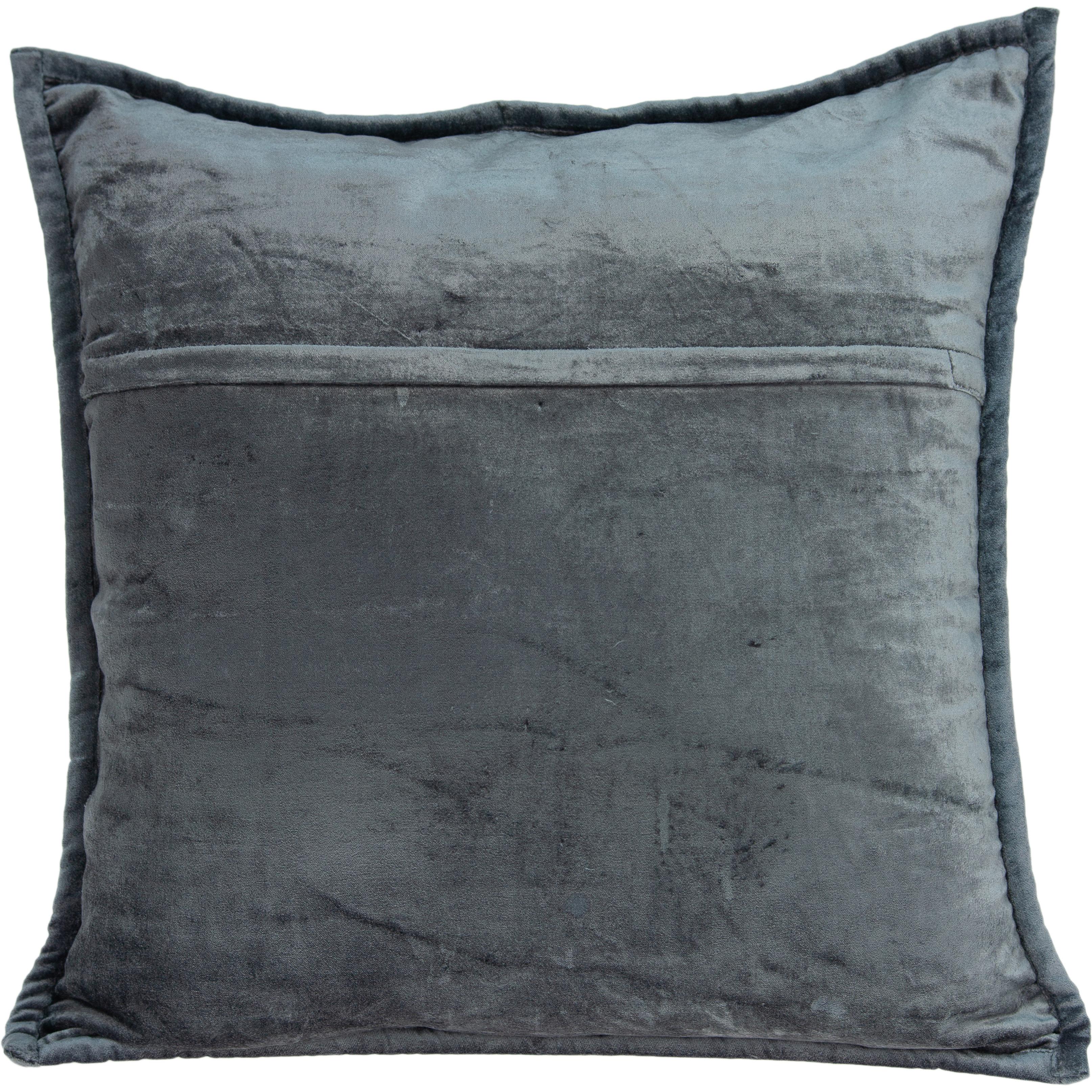 Parkland Collection Anajar Transitional Charcoal Solid Quilted Pillow Cover With Poly Insert