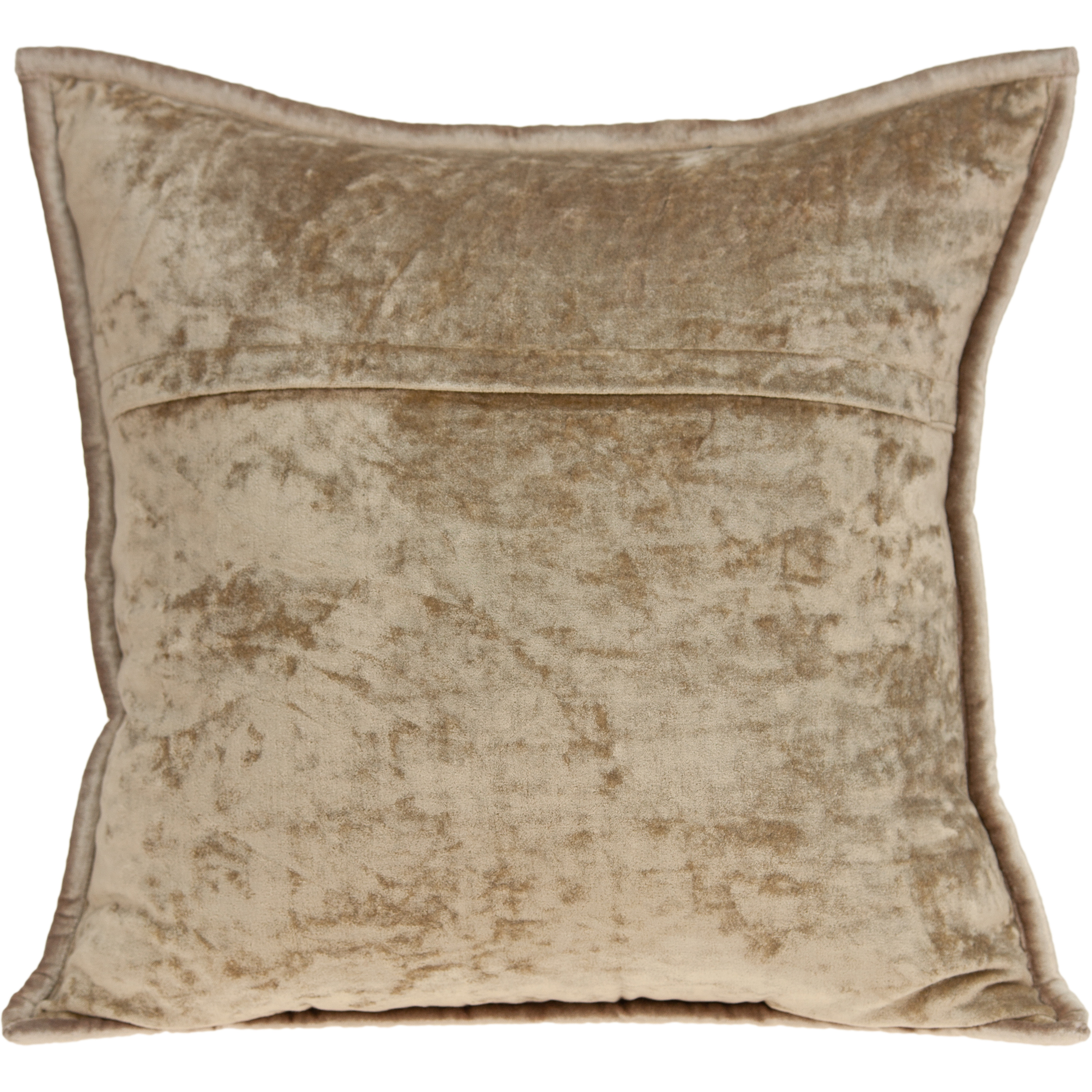 Parkland Collection Byblo Transitional Taupe Solid Quilted Pillow Cover With Poly Insert