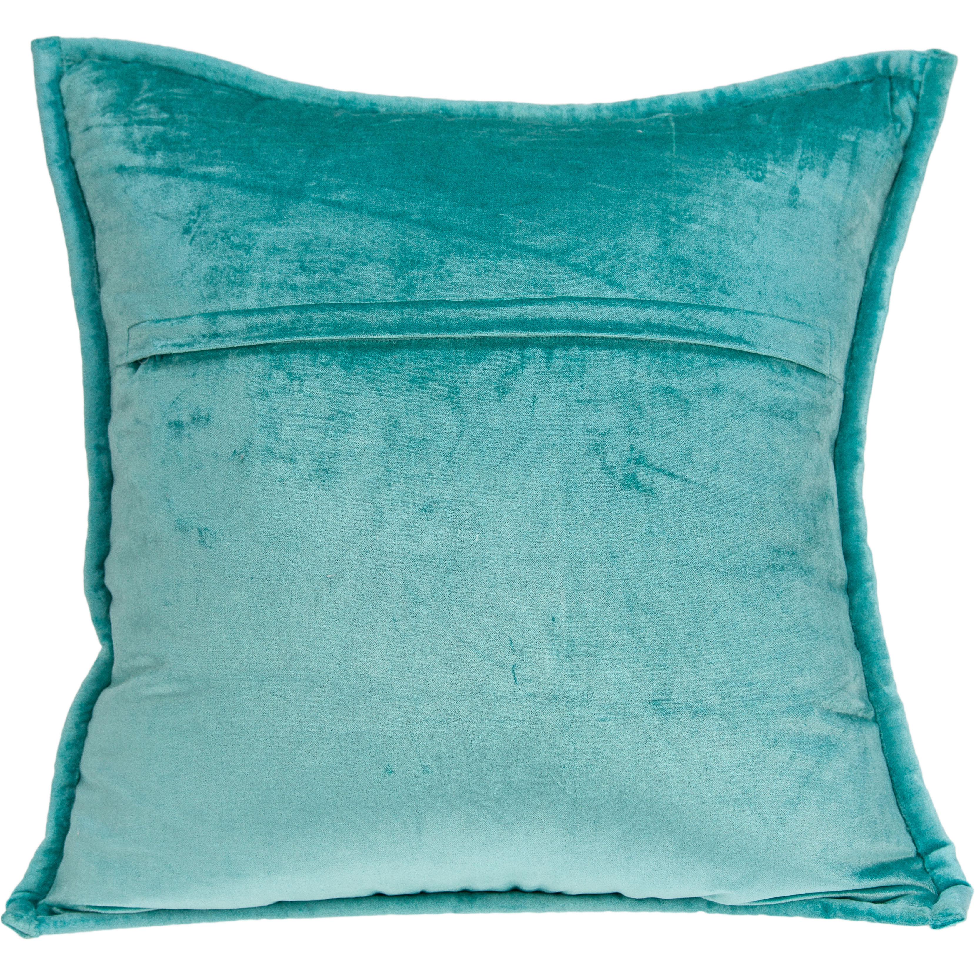 Parkland Collection Gorty Transitional Aqua Solid Quilted Pillow Cover With Poly Insert