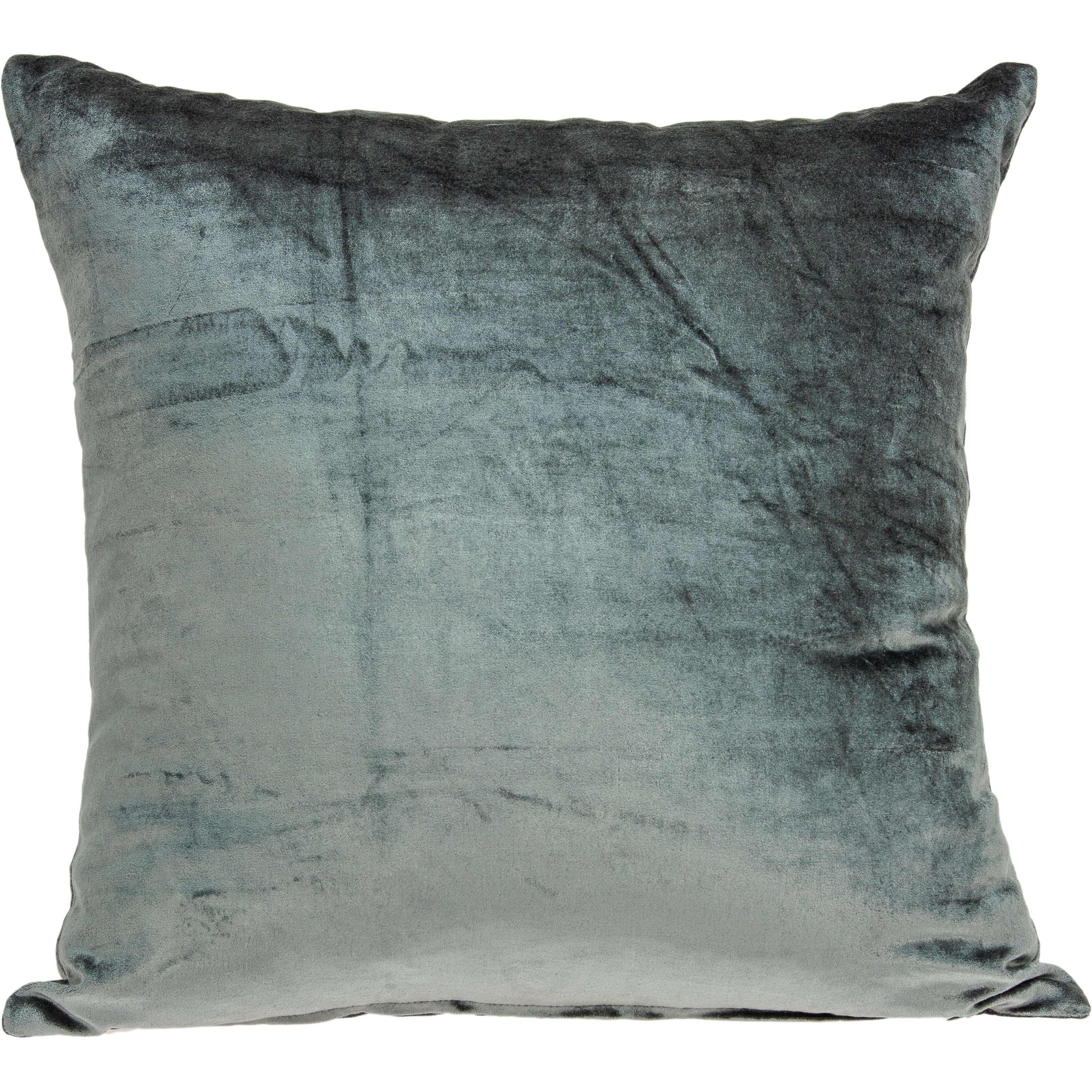 Parkland Collection Garnet Transitional Charcoal Solid Pillow Cover With Poly Insert