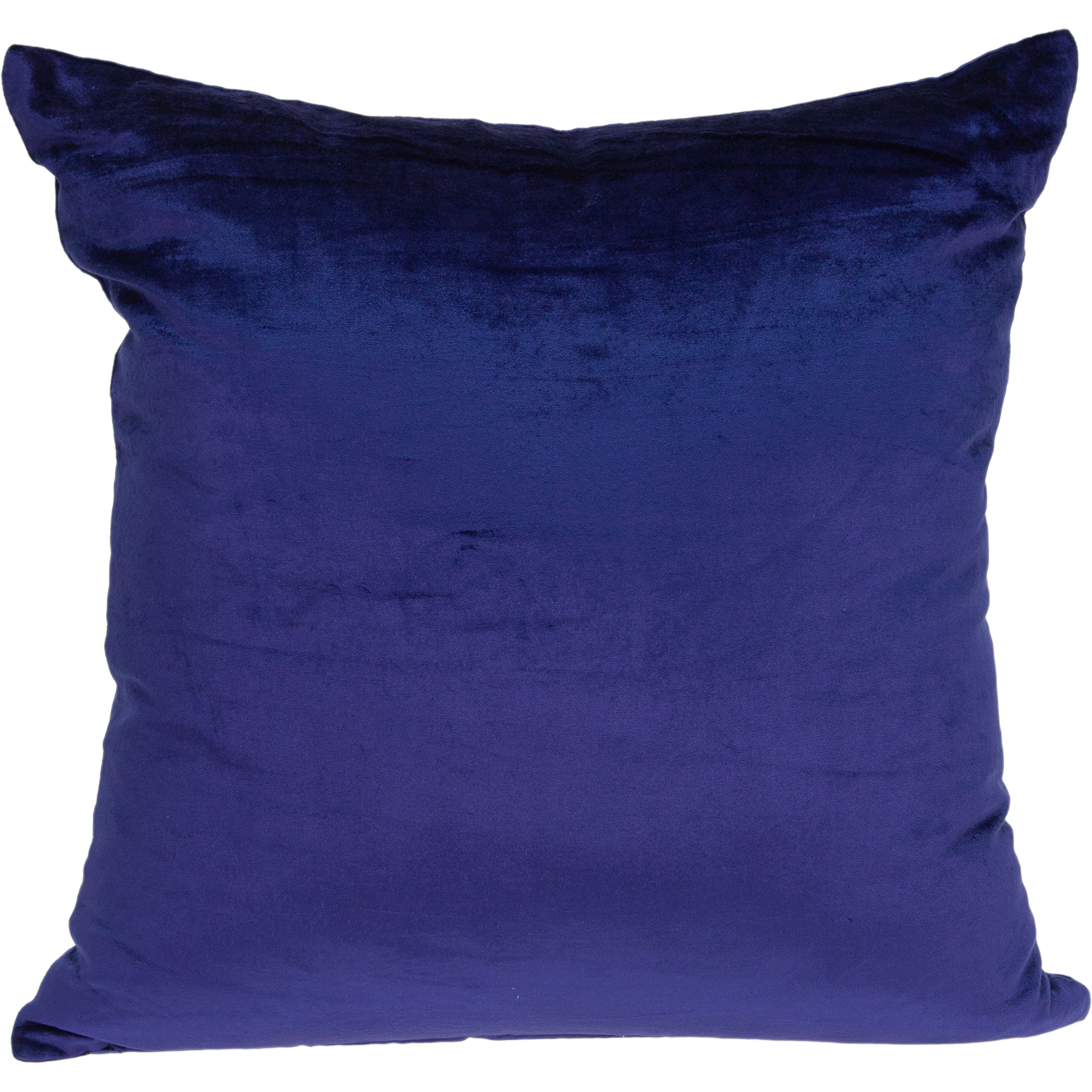 Parkland Collection Topaz Transitional Royal Blue Solid Pillow Cover With Poly Insert