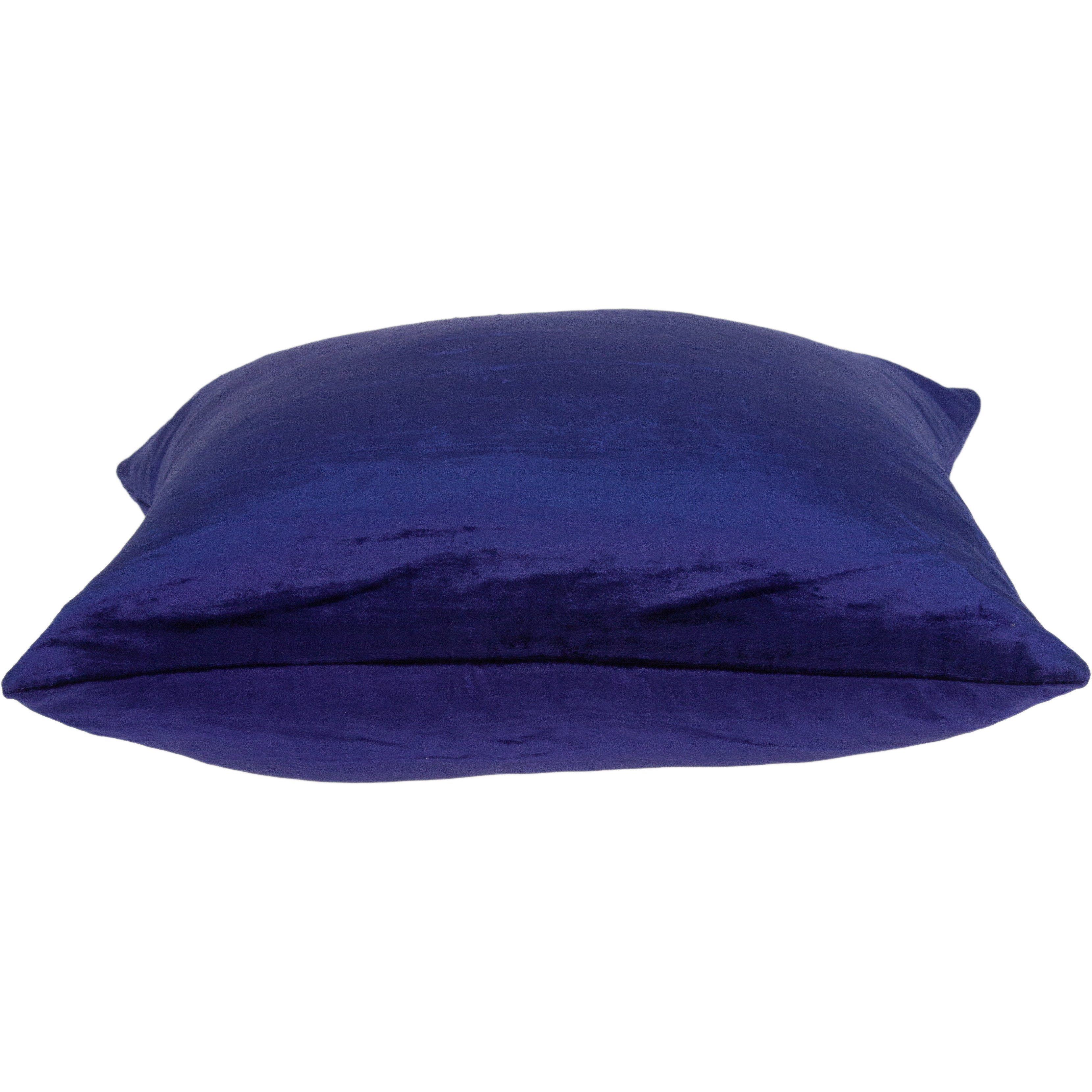 Parkland Collection Topaz Transitional Royal Blue Solid Pillow Cover With Poly Insert