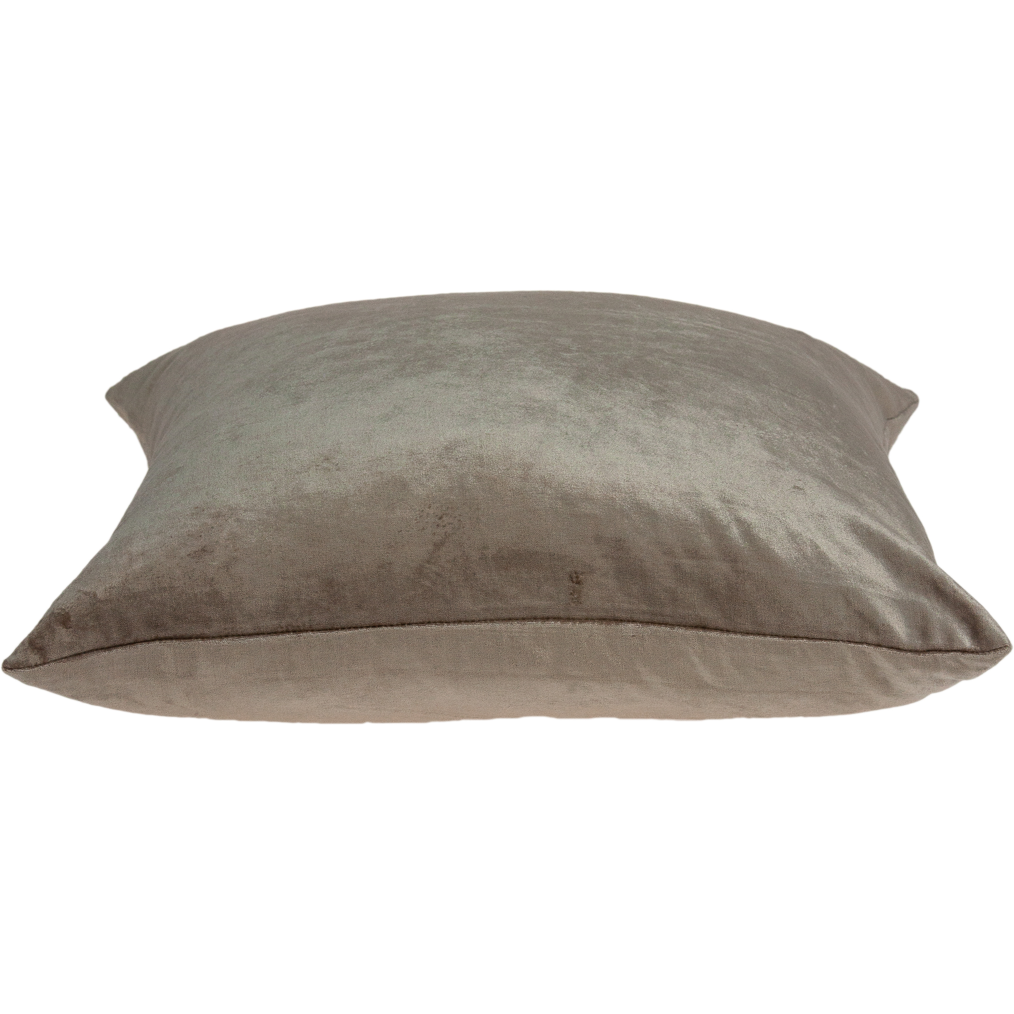 Parkland Collection Druzy Transitional Taupe Solid Pillow Cover With Poly Insert