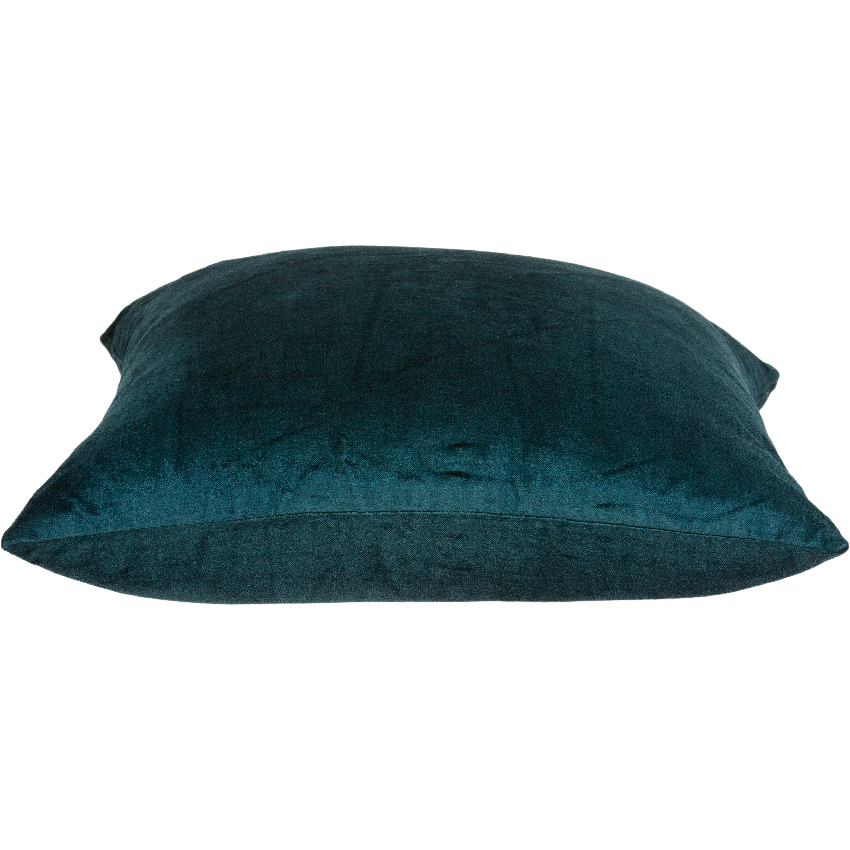 Parkland Collection Bento Transitional Teal Solid Pillow Cover With Poly Insert