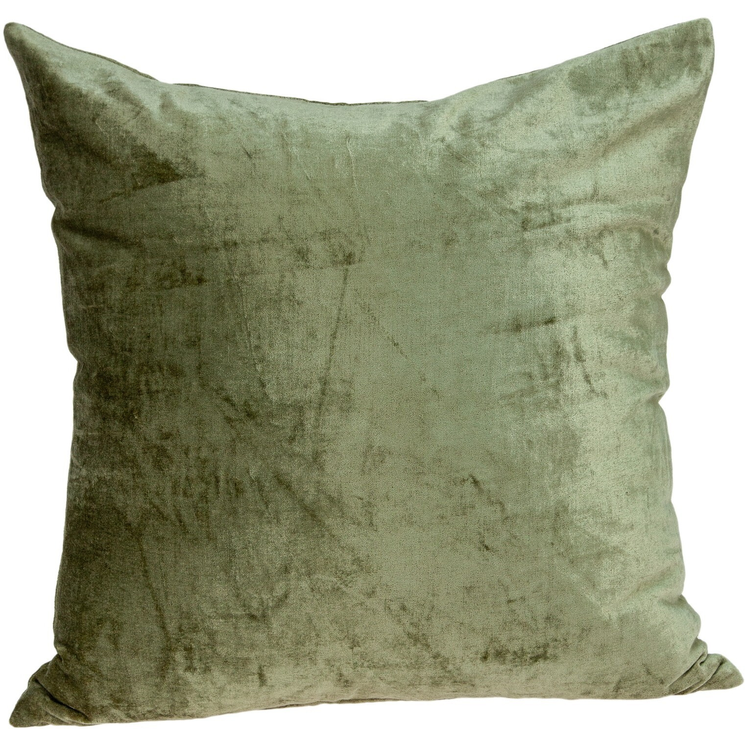 Parkland Collection Sphene Transitional Olive Solid Pillow Cover With Poly Insert