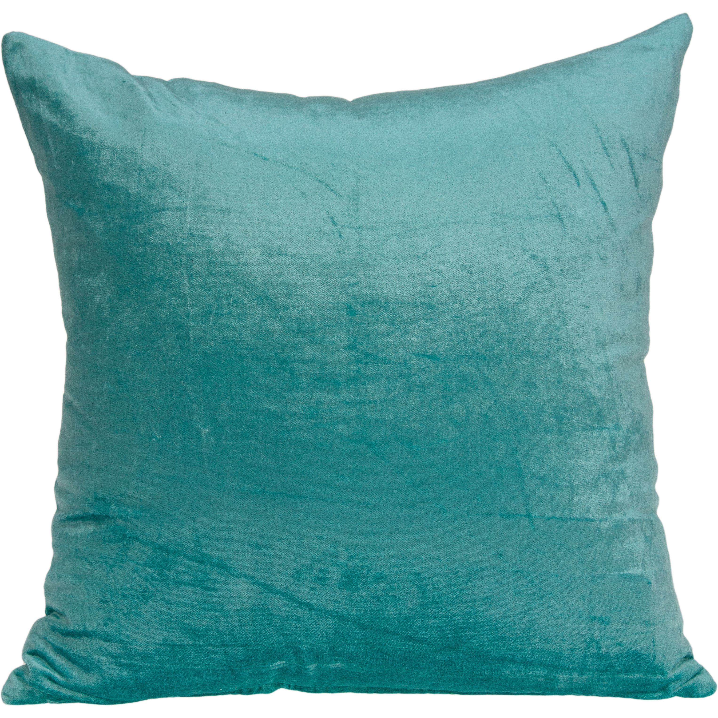 Parkland Collection Camila Transitional Aqua Solid Pillow Cover With Poly Insert