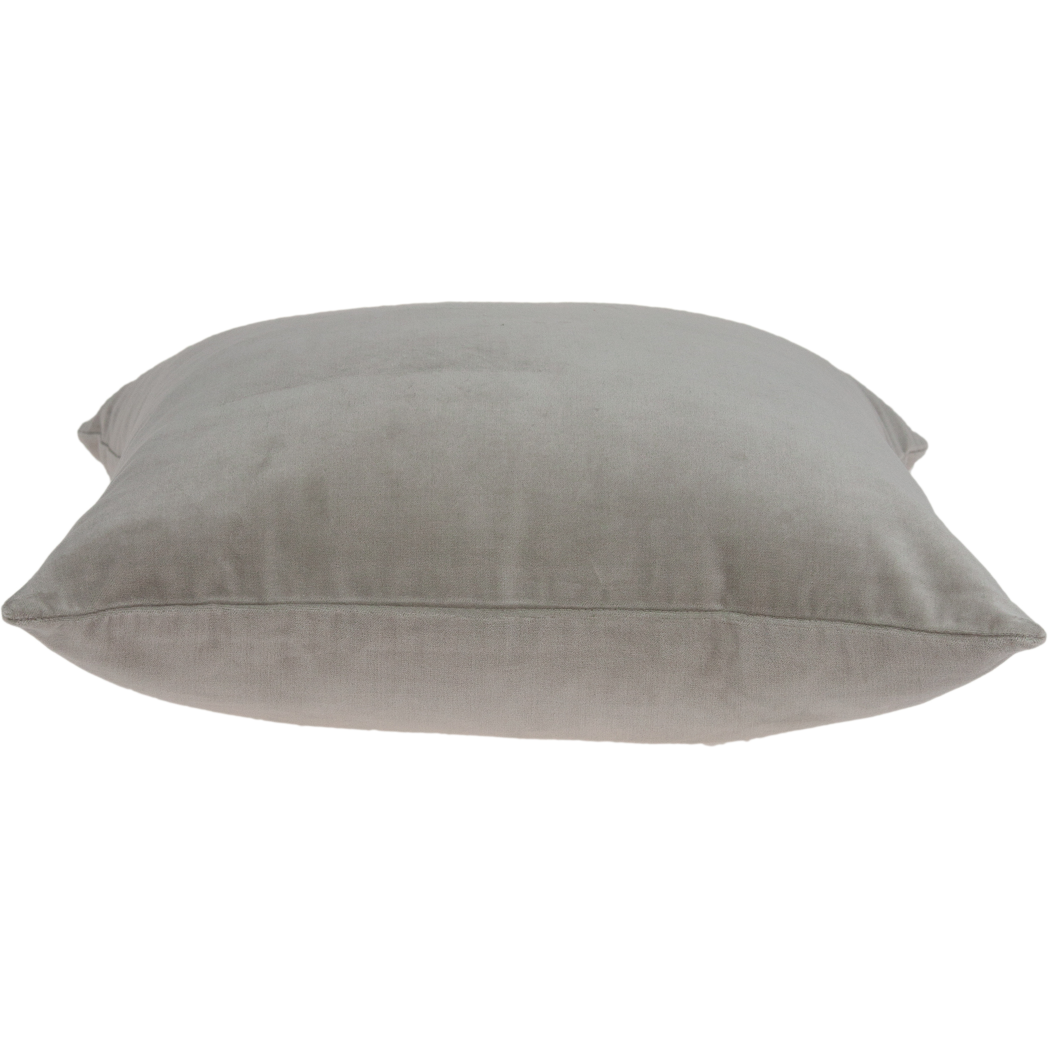 Parkland Collection Emma Transitional Grey Solid Pillow Cover With Poly Insert