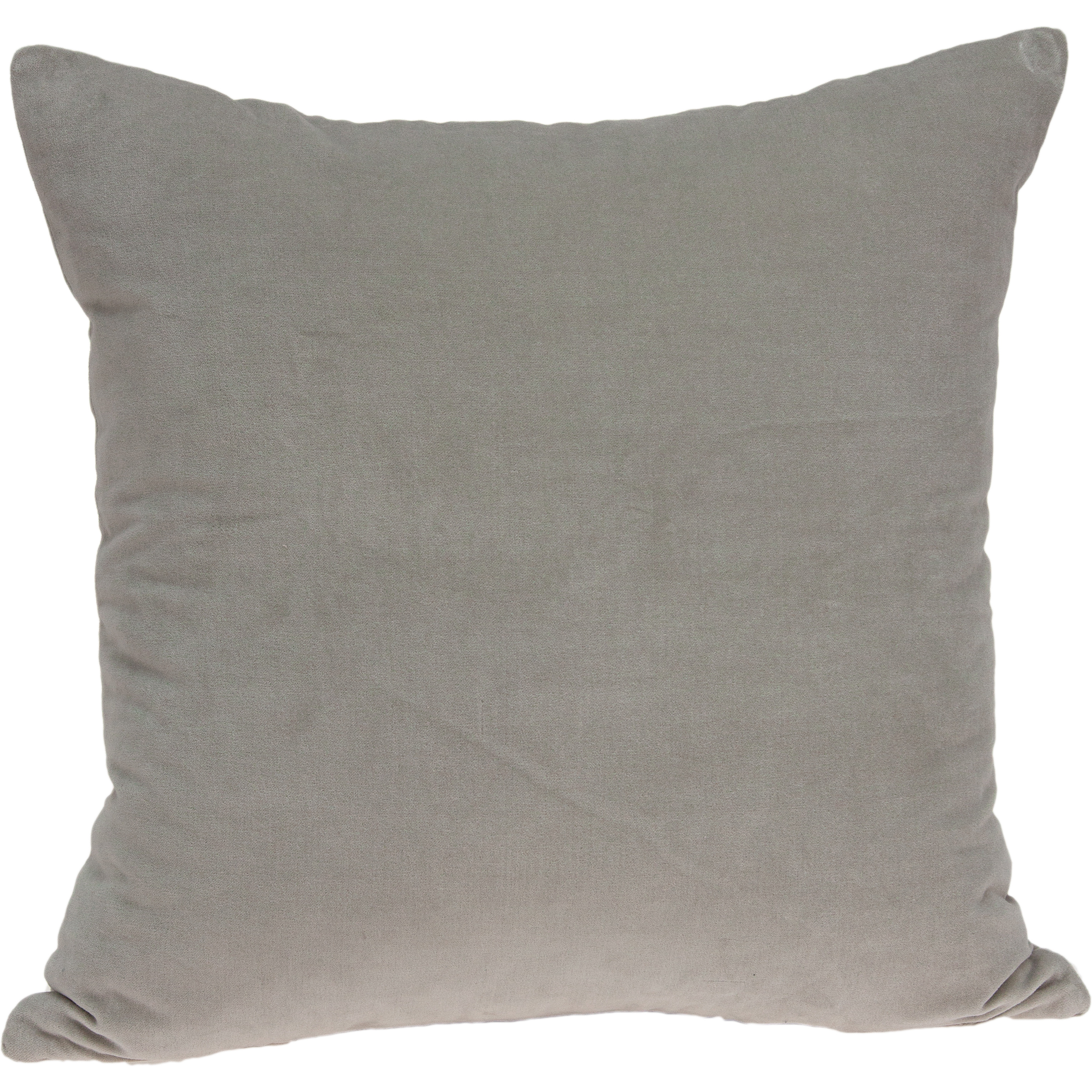 Parkland Collection Emma Transitional Grey Solid Pillow Cover With Poly Insert