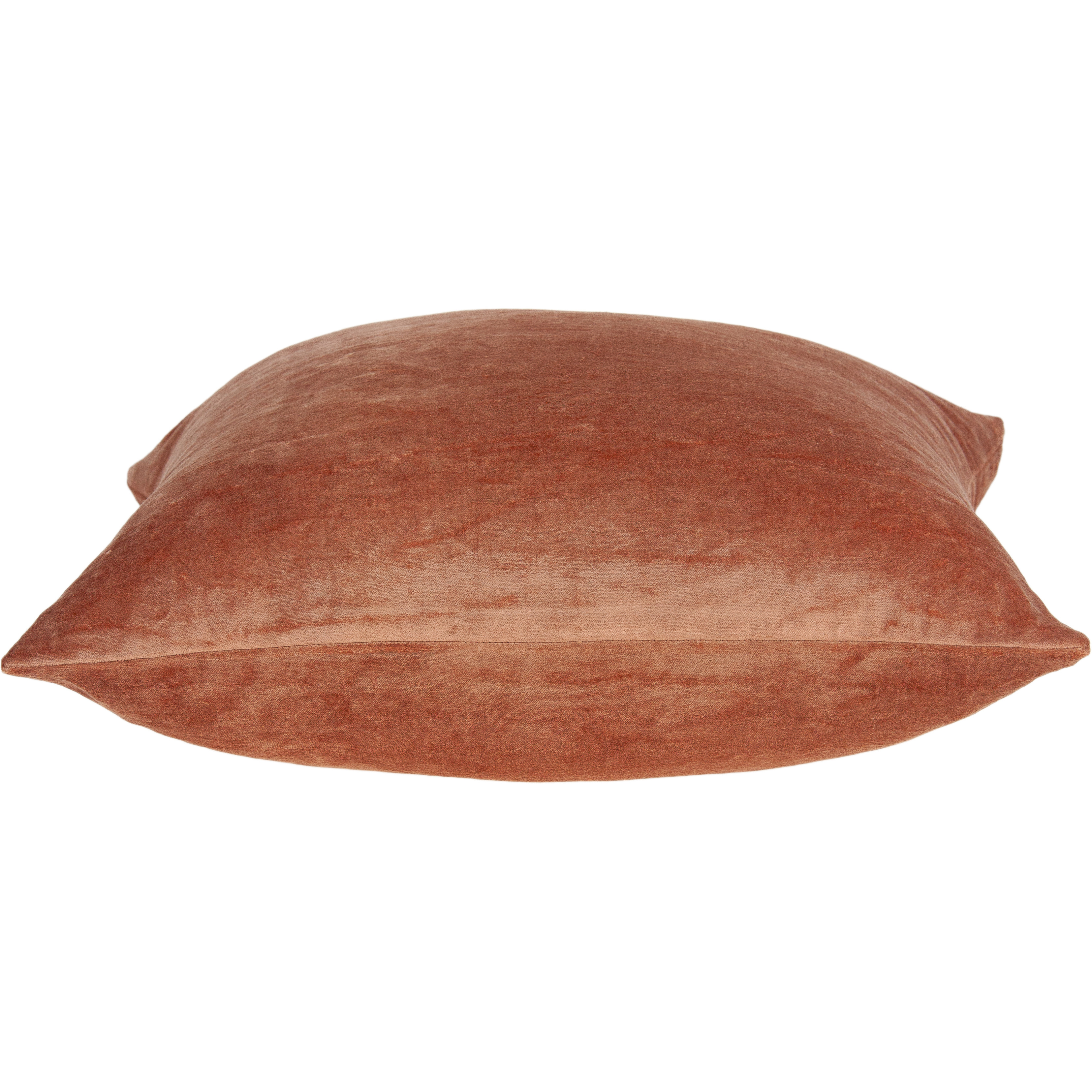Parkland Collection Sunstone Transitional Orange Solid Pillow Cover With Poly Insert