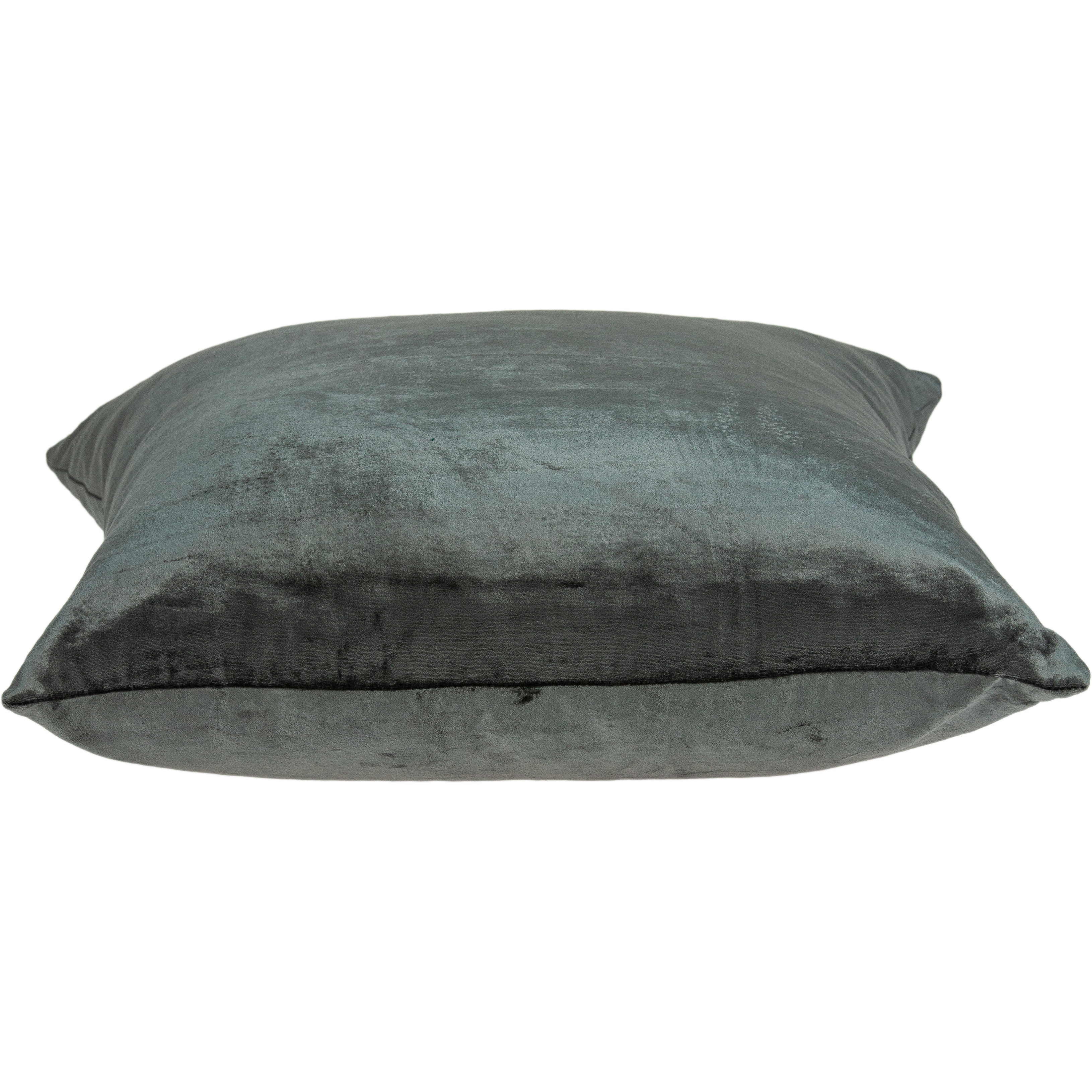 Parkland Collection Garnet Transitional Charcoal Solid Pillow Cover With Poly Insert