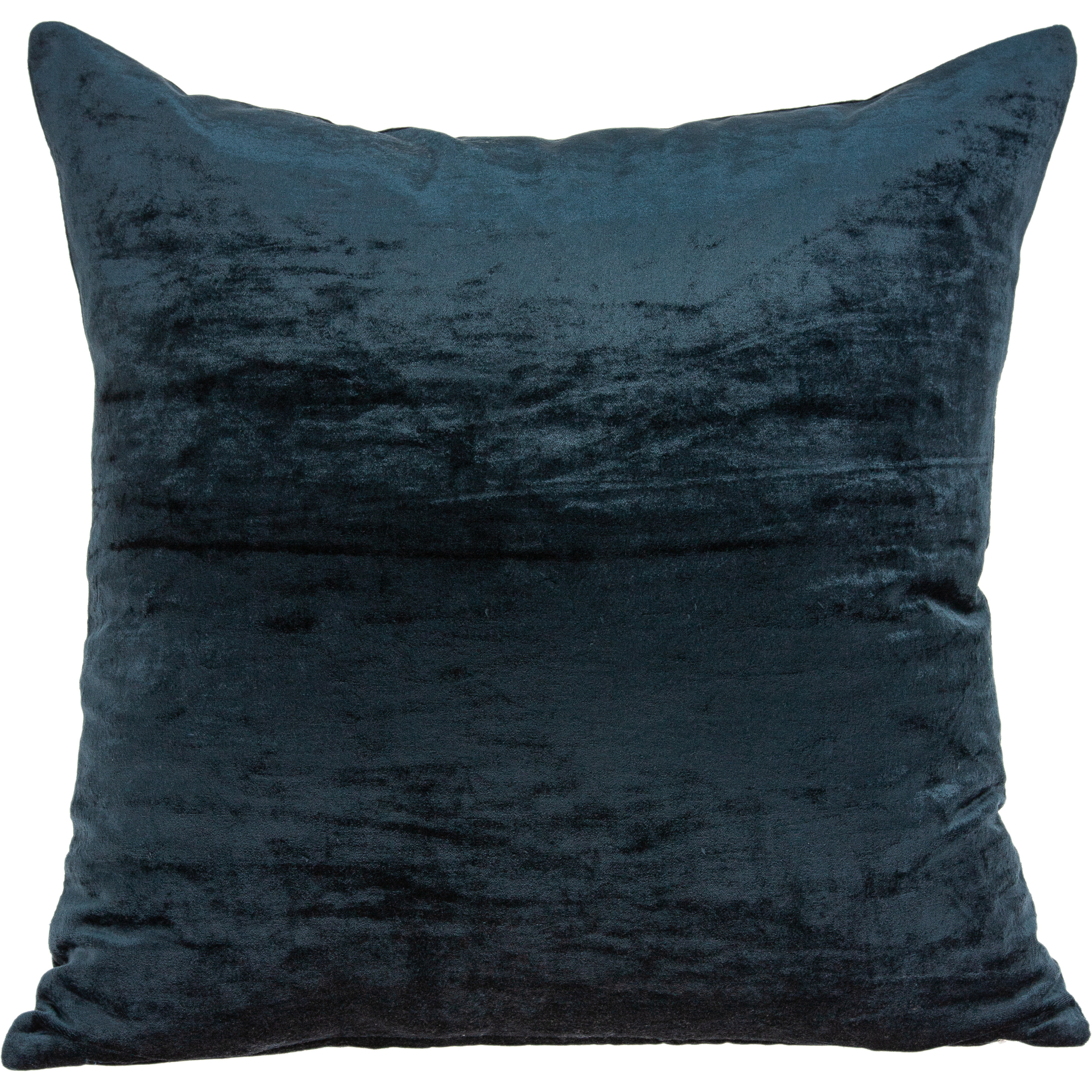 Parkland Collection Kyan Transitional Dark Blue Solid Pillow Cover With Poly Insert