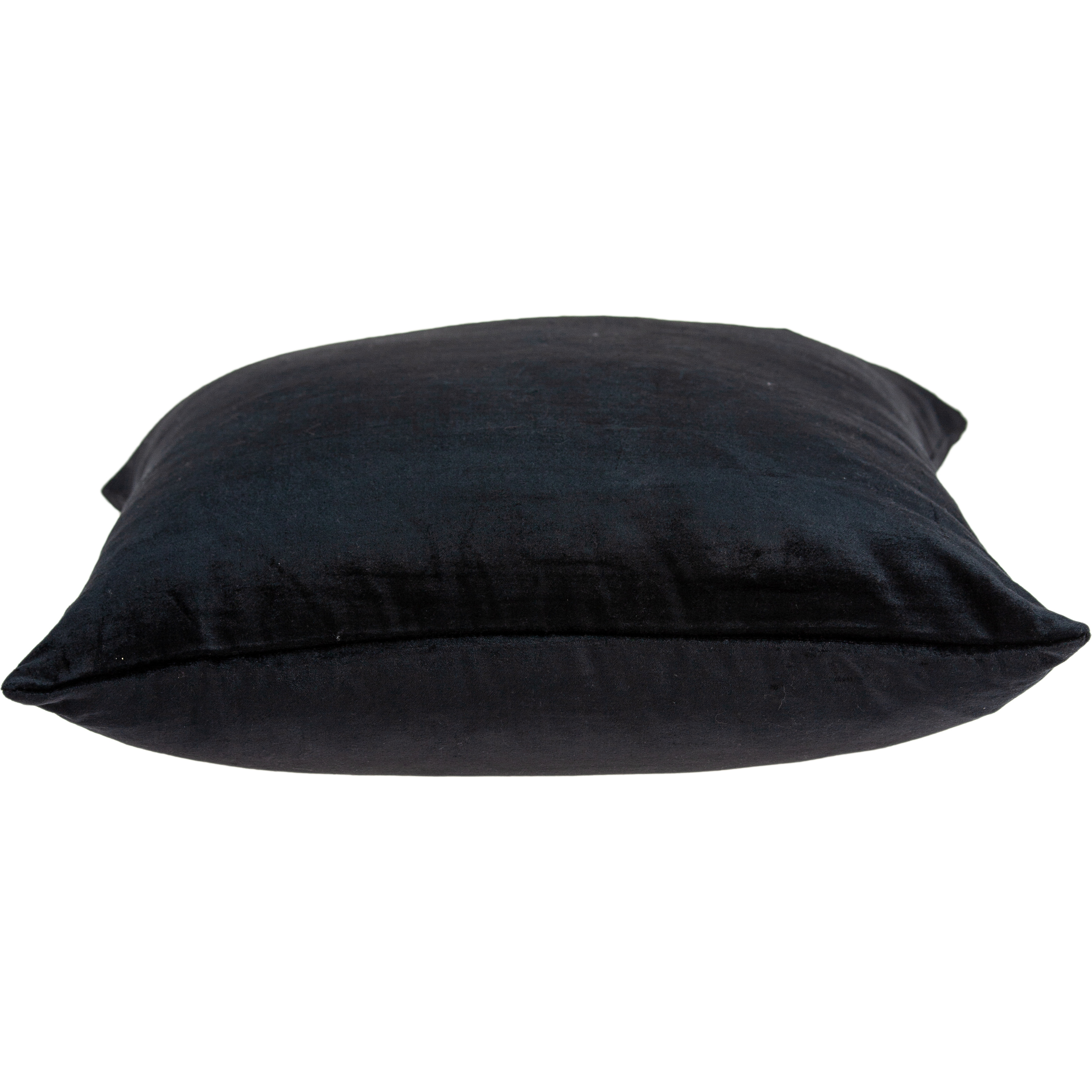 Parkland Collection Spano Transitional Black Solid Pillow Cover With Poly Insert